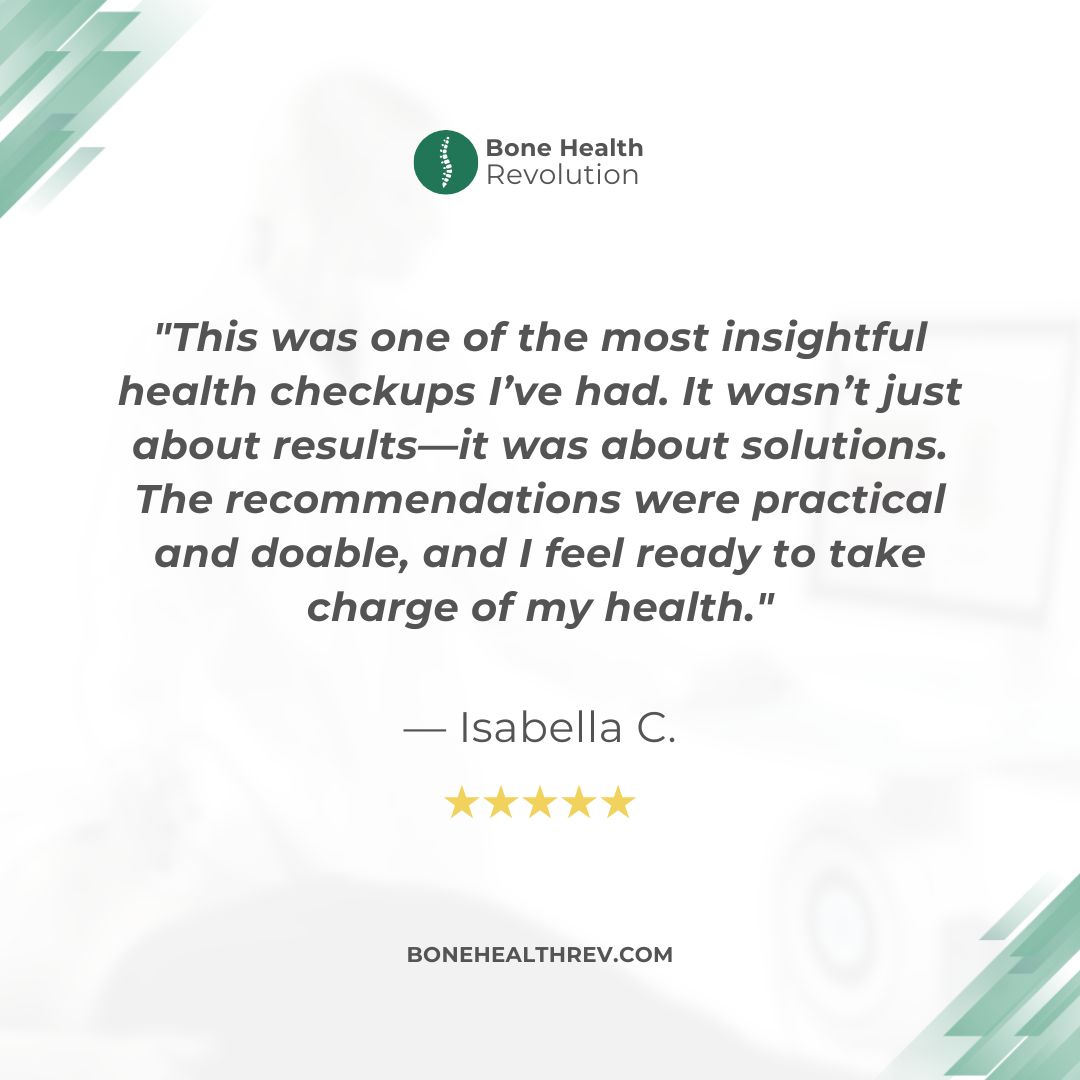 Ready for a health checkup that actually guides you?
Our scan gives you real insight plus simple, practical steps you can start right away.
👉 Book an appointment now. https://www.bonehealthrev.com/
#BoneHealthRevolution #EcholightBoneScan #TrinityFunctionalMedicineGroup #OsteoporosisPrevention #BoneHealth