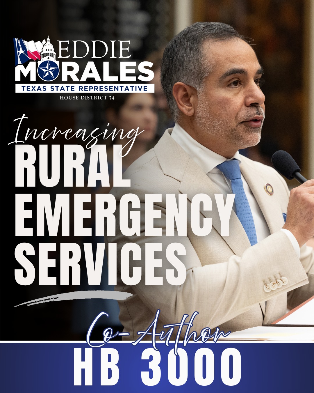 Across House District 74, it is essential that our counties are well equipped to provide emergency medical services. This session, I co-authored HB 3000 to make a historic investment for rural emergency services.
Beginning as early as 2026, rural counties will be able to apply for this program. Counties with populations less than 10,000 are eligible for up to $500,000 in funding, and counties with populations between 10,000 and 68,750 will be eligible for up to $350,000 in funding.
For House District 74, it is essential that our counties are equipped with these resources.