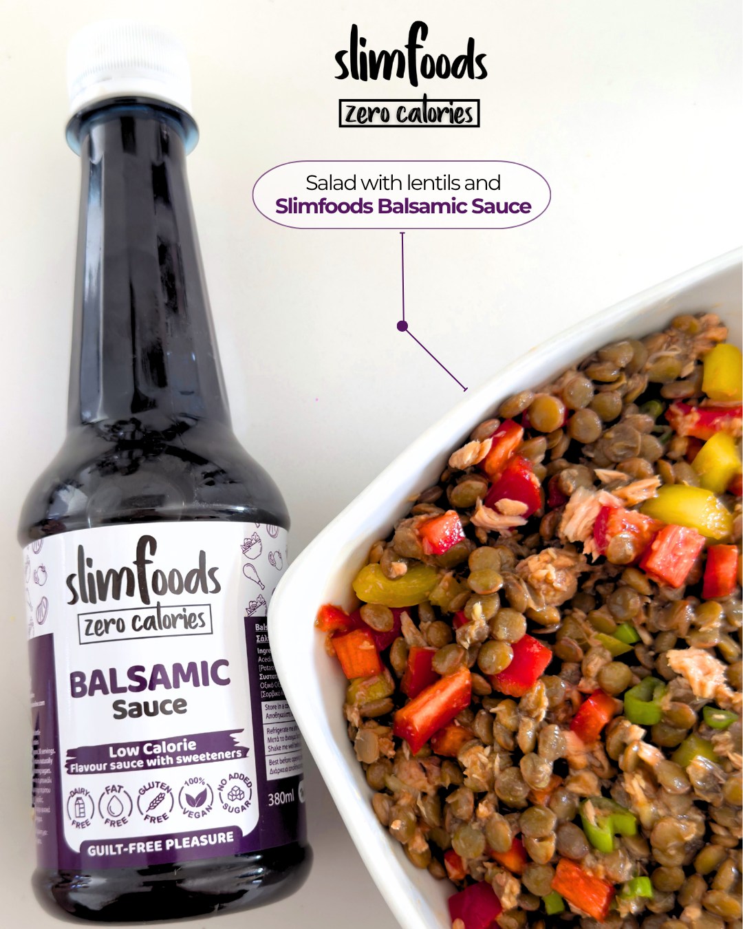 Slimfoods Balsamic Sauce 💜
Healthy eating just became effortless💪
Our zero-calorie sauce turns your lentil salad into pure healthy pleasure!
🛍 Shop now ➡️
🌐https://www.anmatto.store/
#slimfoodsonline #syrups #sauces #balsamicvinegar #nocalories #cyprusbrunch