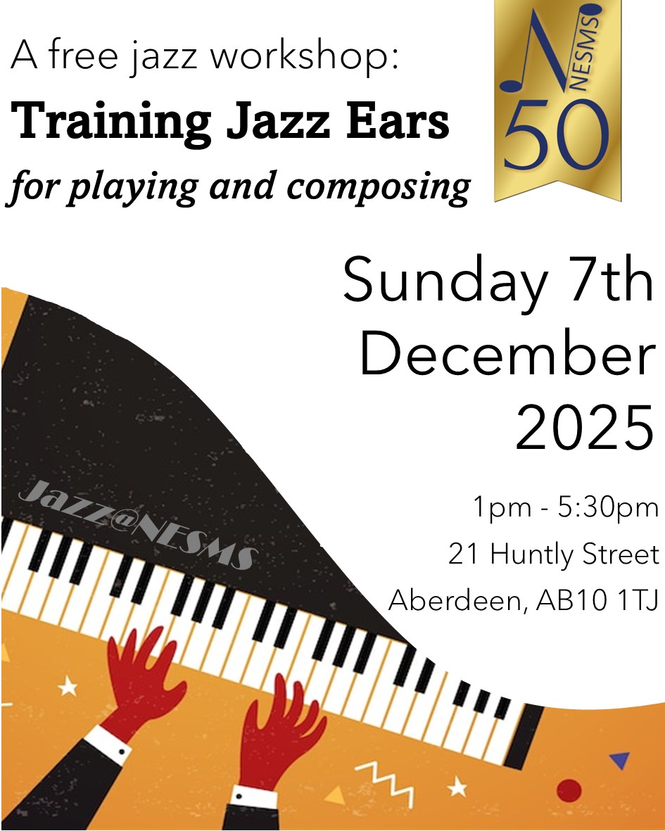 Join us for a free jazz workshop with Joseph Long and Ian Milne: Train your ears to jazz, for playing and composing.
To reserve your space, follow this link in our bio, or contact the NESMS office.