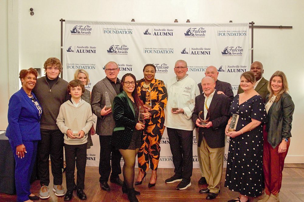 We had an incredible time celebrating our honorees at the Falcon Awards on Tuesday! It was a wonderful evening recognizing the outstanding achievements and impact of these remarkable individuals.
Thank you to our sponsors and supporters for making it all possible. We’re already looking forward to next year! 💙
#FalconAwards #NashvilleState #NSCCFoundation