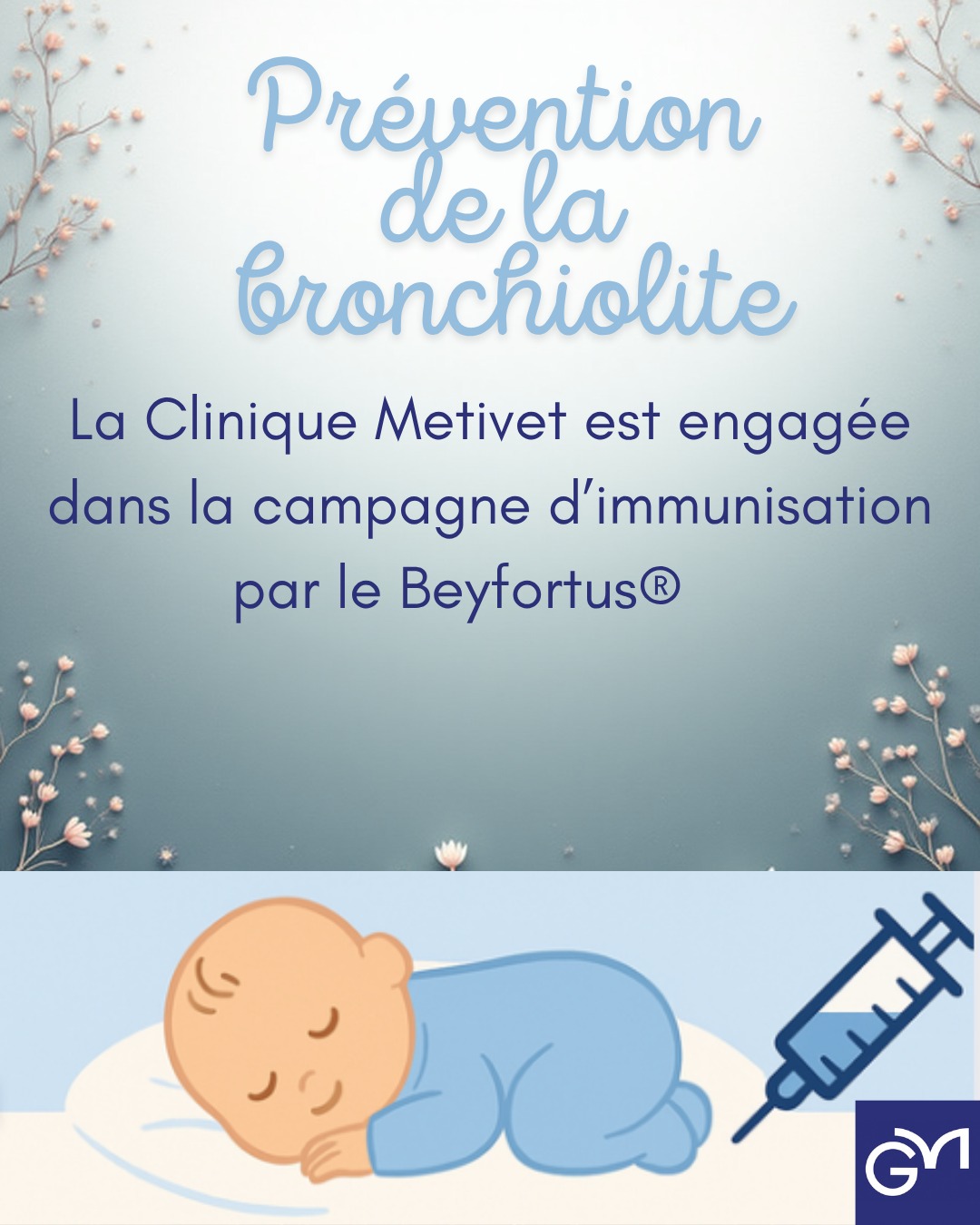 🍼 Prévention de la bronchiolite
La Clinique Gaston Métivet est engagée dans la campagne d’immunisation par Beyfortus®, proposée dès maintenant à tous les nouveau-nés.
💡 Le saviez-vous ?
➡️ 1 bébé sur 3 est touché par la bronchiolite chaque hiver
➡️ Le Beyfortus® réduit de 60% le risque de bronchiolite grave
Ce traitement préventif permet de mieux protéger les tout-petits pendant la saison hivernale 🌬❄️
👶 Pour plus d’informations ou pour en bénéficier : rapprochez-vous de l’équipe de la maternité.
#Beyfortus #Bronchiolite #Prévention #NouveauNé #SantéBébé #cliniquegastonmetivet #Maternité #villesaintmaurdesfossés #Hiver #Immunisation #ProtectionBébé