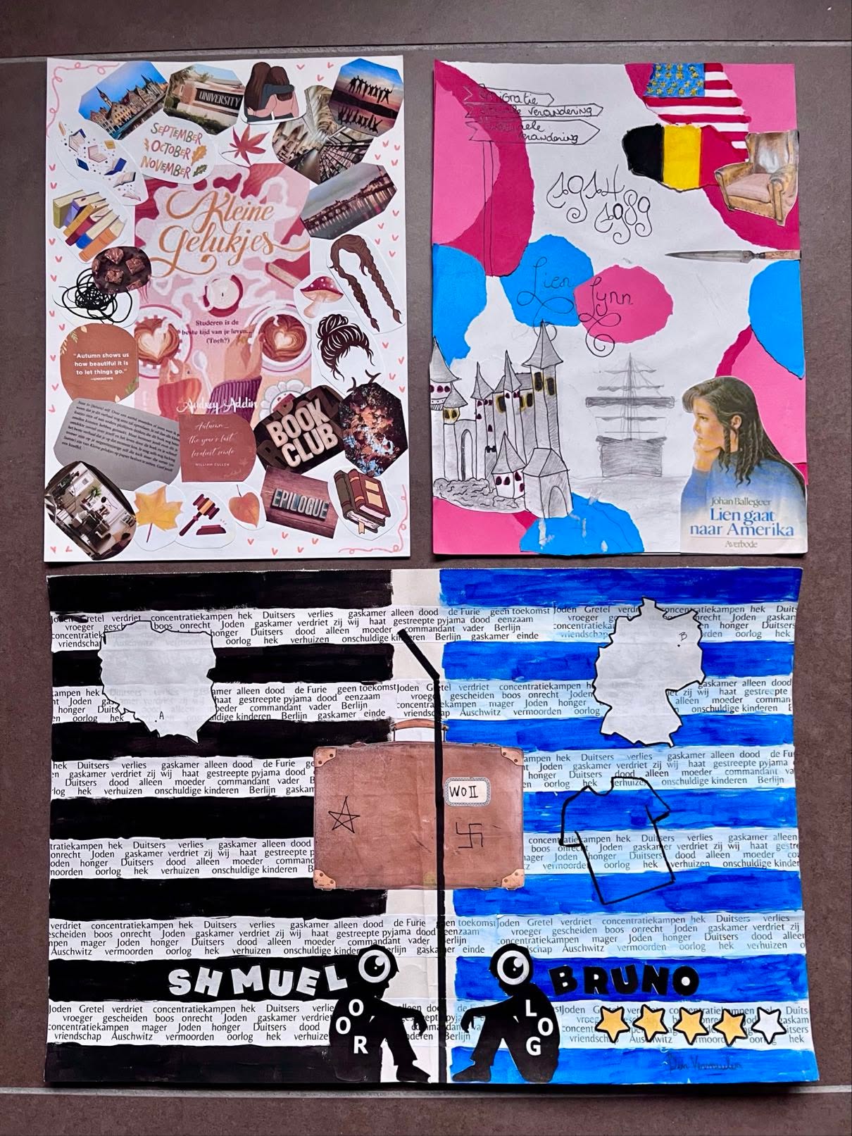 📚✨ Boek in beeld! ✨🎨
Onze leerlingen van 2A doken in hun jeugdboek en goten hun leeservaring om in een creatief moodboard.
Met kleur, vorm én beeld brachten ze de literaire bouwstenen tot leven — knippen, plakken, tekenen, schilderen… alles kon en alles mocht! 🎭🖌️
Als echte mini-recensenten gaven ze hun boek ook een sterrenrating. ⭐
En geloof ons… er kwamen echte pareltjes uit de bus! 🤩