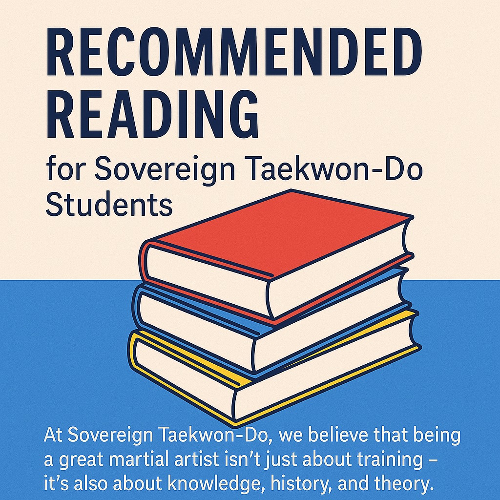 📚 Recommended Reading for Sovereign Taekwon-Do Students 🥋
At Sovereign Taekwon‑Do we believe that being a great martial artist isn’t just about training — it’s also about knowledge, history and theory. That’s why we’ve put together a curated reading list for students of all levels, from white-belt beginners to seasoned black belts.
Whether you want to
✅ refine your patterns,
✅ understand the real-world self-defence application of your moves,
✅ learn about power, technique, and biomechanics, or
✅ explore the roots and philosophy of Taekwon-Do
there’s a book on the list for you.
Check out the full list on our website and start deepening your practice today.
🔗https://www.sovereigntkd.org/post/recommended-reading-for-sovereign-taekwon-do-students
#SovereignTKD #TaekwonDo #MartialArts #Training #StudentLife #DojoReads #BlackBeltJourney