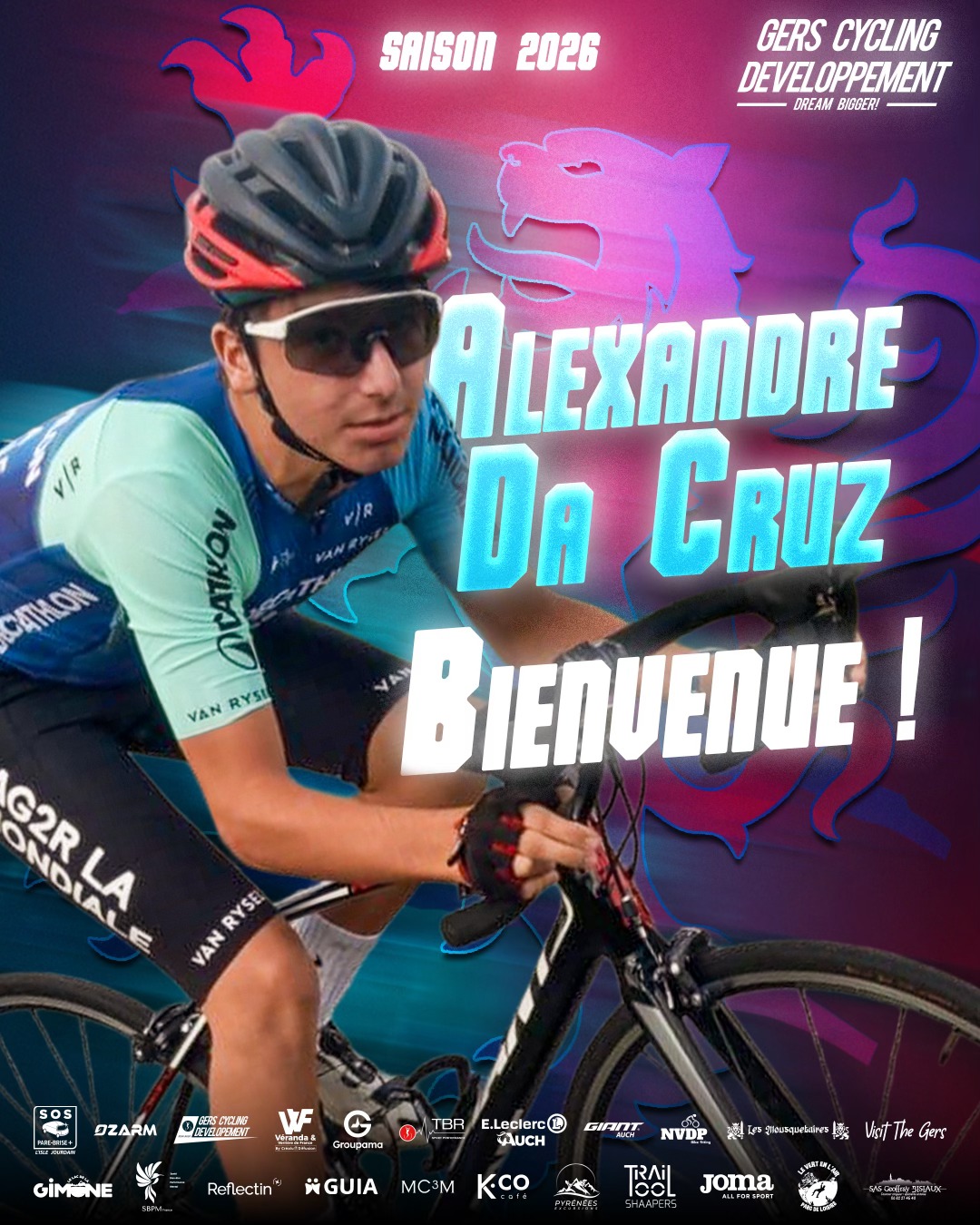 🚨 Recrutement – U17 / Saison 2026
Le Gers Cycling Développement a le plaisir d’accueillir Alexandre Da Cruz au sein de la team U17 💛🚴♂️
Alexandre rejoint le projet avec une vraie envie d’apprendre, de progresser et de s’investir dans un collectif exigeant. Un jeune prometteur, appliqué, avec un état d’esprit qui colle parfaitement à nos valeurs.
En U17, l’objectif est clair : construire, étape après étape, les bases solides qui lui permettront d’exprimer tout son potentiel dans les années à venir.
Bienvenue dans la famille GCD, @alexandre_.dacruz 👊
On avance ensemble. On rêve plus grand, ensemble 🚀
#GersCyclingDevo #Saison2026 #TeamU17 #Formation #TeamGCD #dreambigger
@crealudiffusion @eleclercauch @sosparebrisepluslislejourdain @21street_gaming @jomasport @groupamaoc @lacdelagimone.fr @reflectin.fr
@lasallesaintchristophe STSI @chateausaintmartory GUIA @kcocafe @nvdp_bikefitting @tbrsportperformance MC3M @commune.capdastarac @commune_pujaudran final video