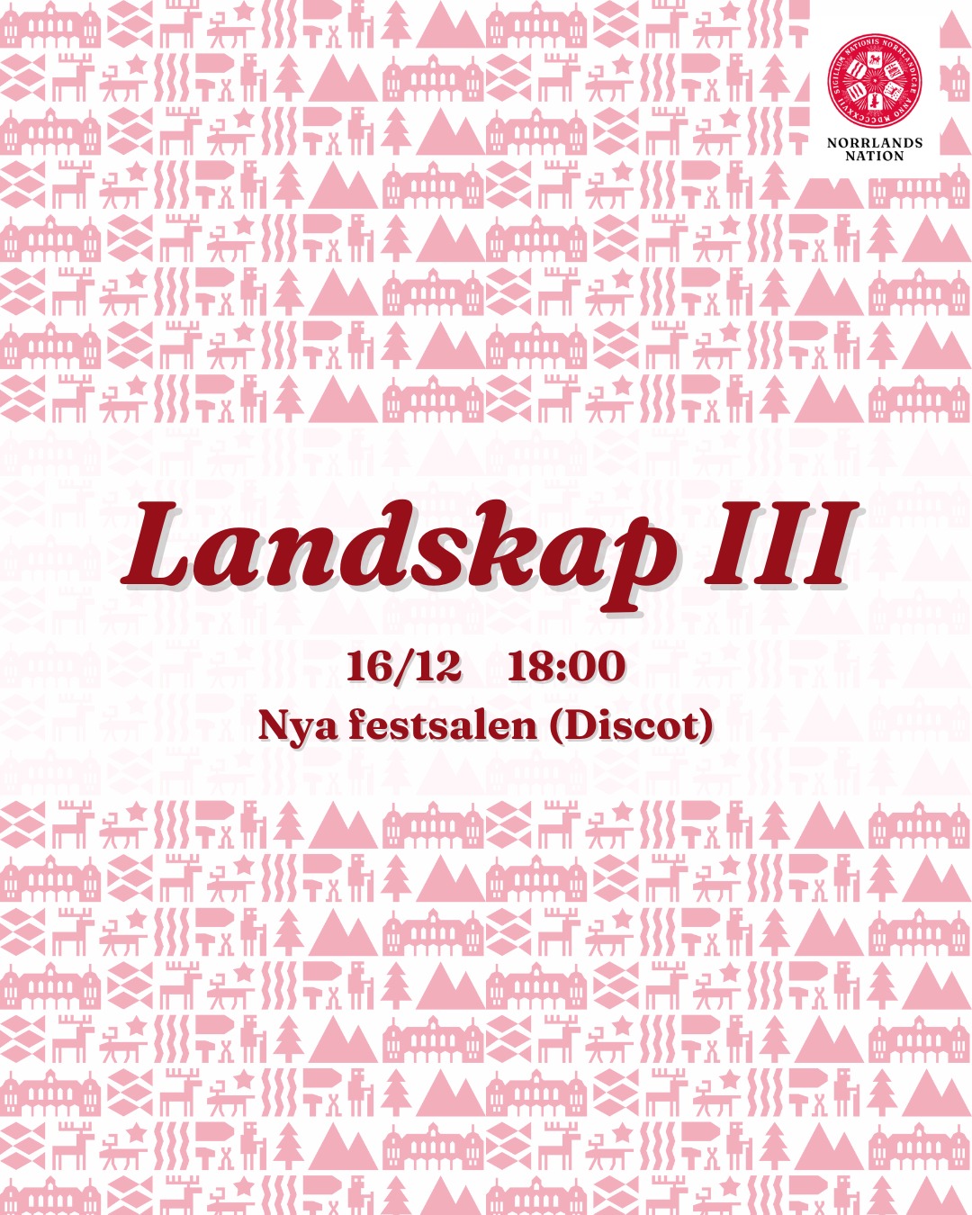 Ärade norrlänningar,
Härmed kallas ni till höstterminens tredje Landskap som kommer äga rum den 16/12 klockan 18:00 i Nya festsalen (Discot). Landskapet är nationens högsta beslutande organ, där du som medlem får en möjlighet att vara med och påverka nationen samt framföra dina åsikter.
Under Landskap III kommer vi anta budget för 2026, välja nya senior samt behandla valärenden som finns listade i Facebook-eventet och på vår hemsida.
Om du inte har möjlighet att närvara finns möjligheten att förtidsrösta på Kuratorsexpeditionen. Det går att förtidsrösta fram till 16/12 klockan 15:00. Glöm inte att ta med nationskort och legitimation om du önskar att förtidsrösta! Vid eventuella frågor kring röstningsförfarandet kan du höra av dig till Förste kurator på 1q@nn.se.
Handlingar inför landskapet kommer att finnas tillgängliga på nationens webbplats.
Vill du söka en post? Du finner information om de vakanta posterna på vår hemsida.
Glöm inte att ta med nationskort och legitimation ifall du önskar att rösta under Landskapet.
Landsmannahälsningar,
Förste kurator
Nir Teyar
______________________________
Dear members of Norrlands nation,
We welcome you to the third Landskap of the semester. It will take place on December 16th at 18:00 in the New Banquet Hall (Discot). The Landskap is the nation’s highest decision-making power.
Please note that this event will be held in Swedish.
During this Landskap we will vote on adopting a budget for 2026, elect new seniors as well as cover election topics found in the Facebook event and on our website.
If you are unable to attend, you may vote in advance at the Curator’s office (Kuratorsexpeditionen). The deadline for advance voting is 16/12 at 15:00. Your nation card and ID are required for the advance voting.
If you have any questions concerning voting, please contact the First curator (1q@nn.se).
Documents will be available at the nation’s website.
You may also find information about the vacant posts at the nation's website.
Don't forget to bring your nation card and ID to vote.
Landsmannahälsningar,
First curator
Nir Teyar