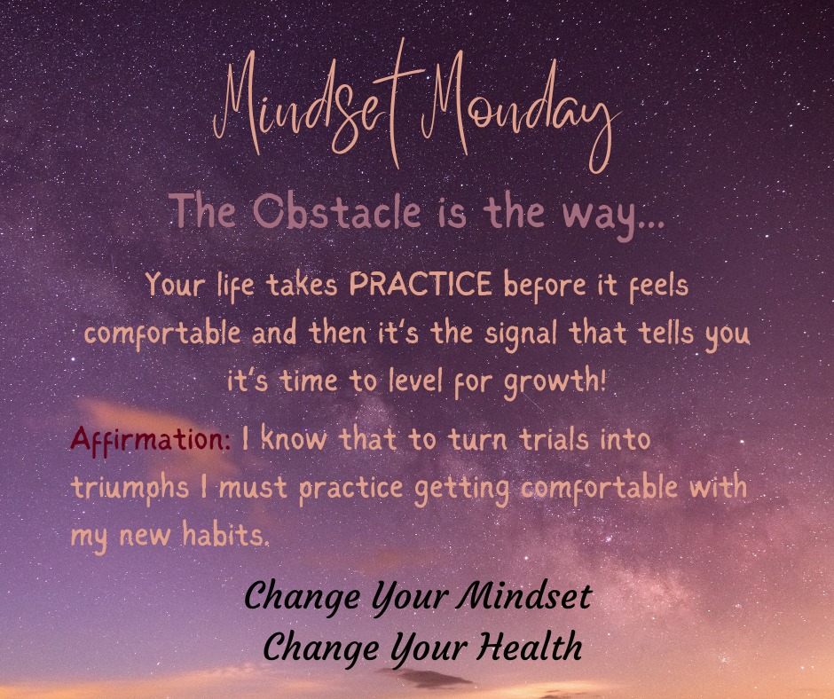 ✨ Mindset Monday ✨
The obstacle is the way.
You don’t build a stronger life by waiting for things to feel easy—you build it by practicing, showing up, and leaning into the discomfort that comes with growth.
And here’s the truth:
When things finally start to feel comfortable and easy… that’s your signal. It’s time to level up again. 🚀
This is the real work of habit change—designing your life exactly the way you want to live it.
So tell me… what change will you make this week to rise to your next level?
Your nutrition, movement, sleep, stress, and mindset are all within your control. You decide the direction. 💛
#MindsetMonday #MidlifeHealth #WomenOver40 #LevelUpYourLife #HealthyHabitsMatter #StrongerEveryDay