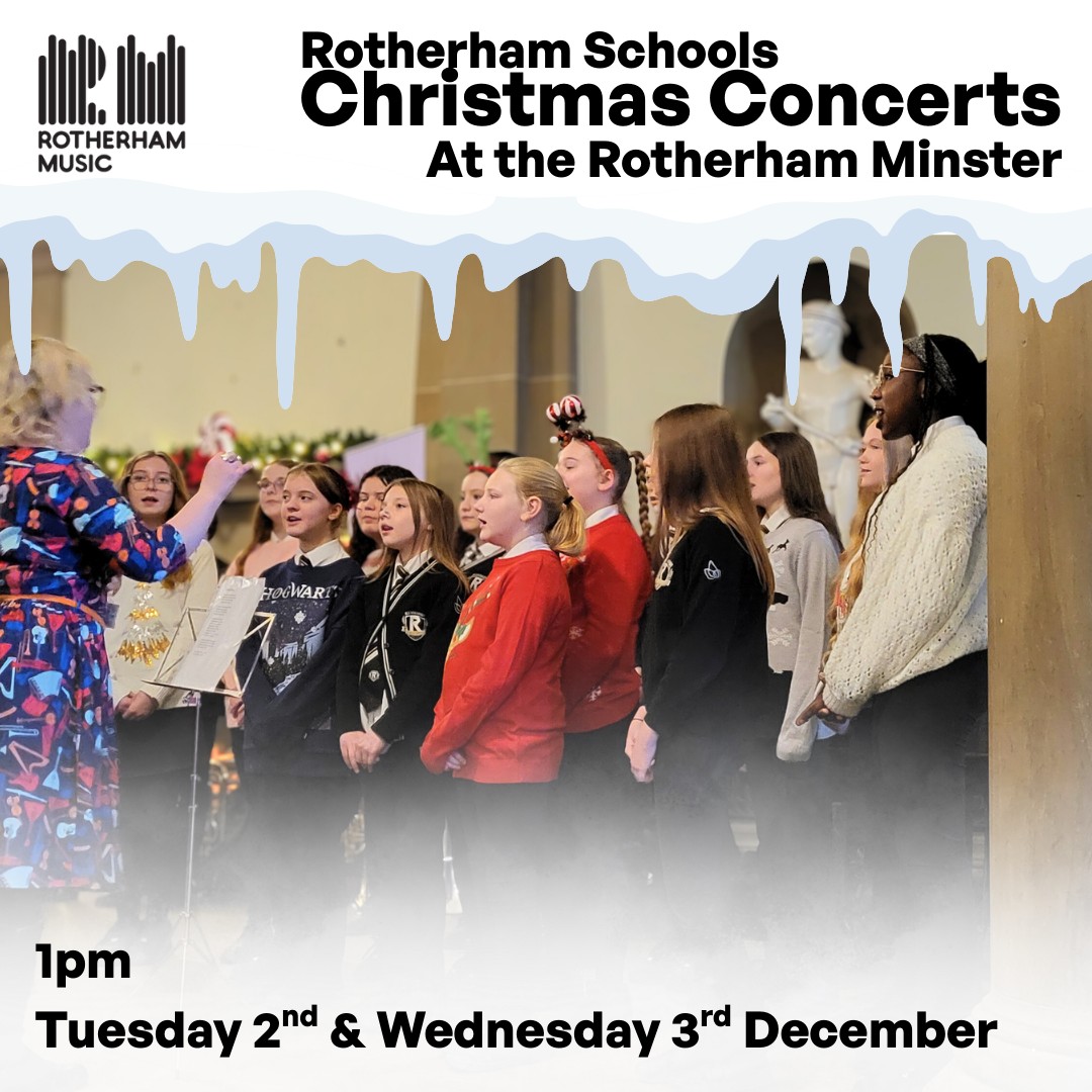 The time for our Rotherham Schools Christmas concerts has come around again!
We're once again bringing children from schools all over Rotherham to the Rotherham Minster to bring in the holiday season with their performances.
Performances will be split between Tuesday 2nd December and Wednesday 3rd December at 1pm each day.
No tickets are required, but we will be accepting donations to the Rotherham Music Trust (formerly the Friends of Rotherham Music Charity).
#christmas #musicians #rotherham #RotherhamIsWonderful #youngpeople #Singing #livemusic #fyp #christmas2025 #live #music #thingstodo #freeevent #Free #Freeactivities #freeexperience #MusicEducationMatters #musiceducation