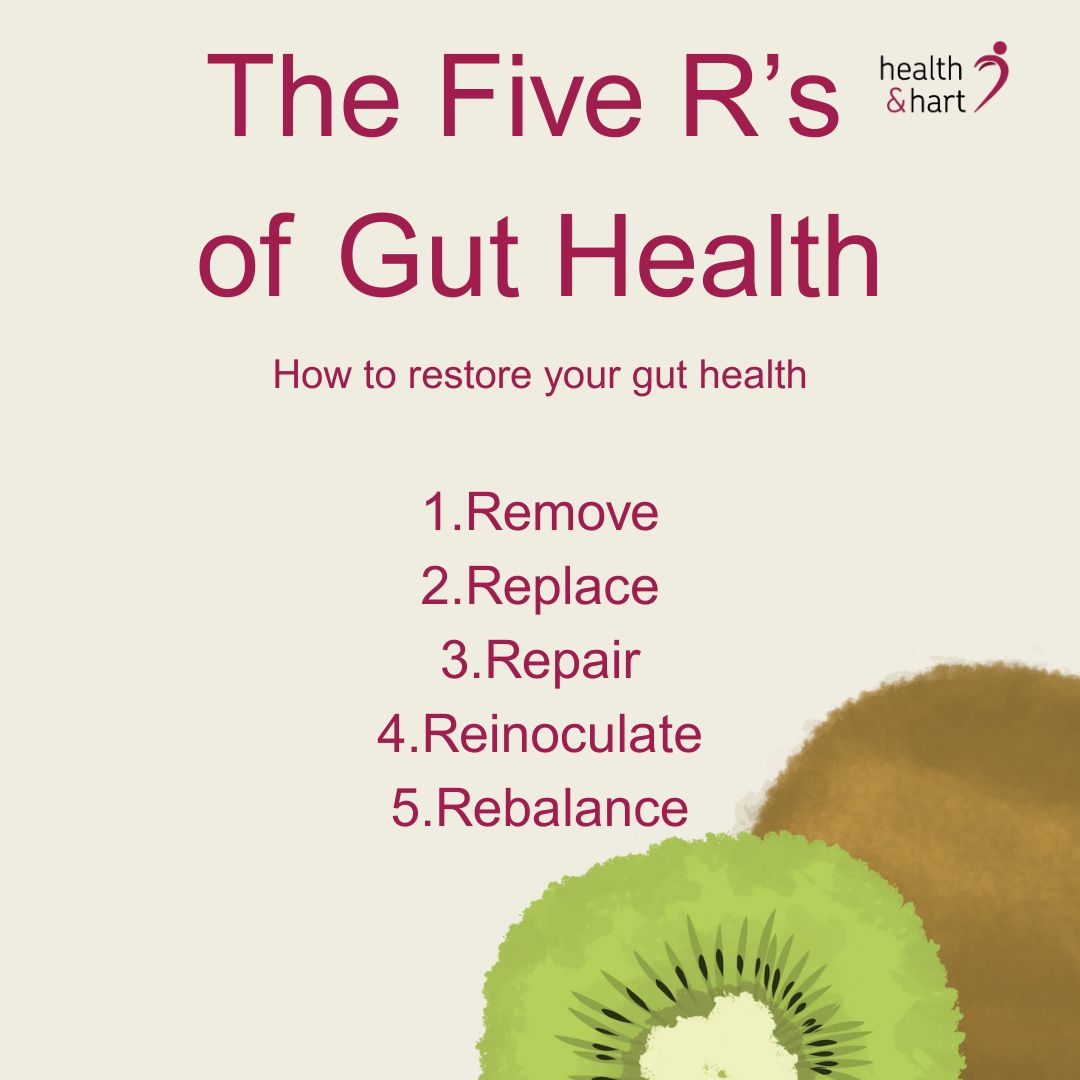 Struggling with your digestive health? The five R process is an outline I use with my clients: Remove, replace, repair, reinoculate and rebalance.
I often see people who have removed foods and got improvements or been told to take something out by their medical team, but this isn't always sustainable or a helpful action to take long term. They need to focus on steps 2 to 5 as well.
If you want to feel better and stop worrying about your digestion then please get in touch via DM or book a call in the Bio.
#digestivehealth #ibs #running #lowfodmap #microbiome #bloating