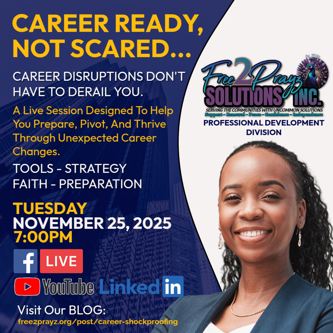 The world of work is changing rapidly, and career security is now more important than ever! Discover how to prepare for unexpected turns in your career. Check out our latest post on career shock proofing. Read more here: https://www.free2prayz.org/post/career-shockproofing #CareerSecurity #CareerGrowth #Adaptability