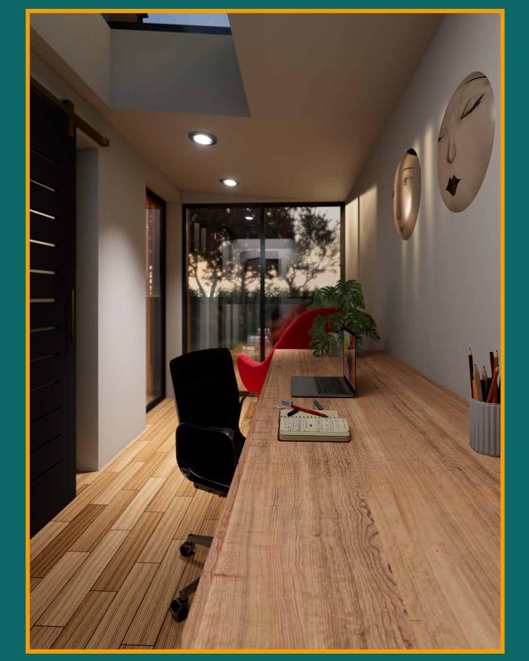 A closer look at this Aberdeen project and the little details that make it feel special ✨
The extension takes the form of a simple timber box but the atmosphere is anything but simple. Warm natural materials soft daylight and views of planting create a peaceful retreat that feels deeply connected to the garden 🌱🌾
A quiet place to work rest and breathe.
Inside you will find a long timber desk, full width glazing and a skylight that draws the sky right into the room ☁️🌤️
The shower room adds a richer mood with deep green tiling terrazzo flooring and warm brass touches 💚🪨✨
Thank you again to our wonderful clients for trusting us with their home 🙏
Got a project in mind?
Send a message and we can explore the possibilities together ✉️🌿
#aberdeen #scottisharchitect #gardenstudio #timberarchitecture #interiordesignscotland #designscotland #modernextension #calmcraftedspaces #greeninteriors #terrazzo #brassdetails #homeofficeinspo #gardeninspiration #smallspaceliving #interiorarchitecture #naturalmaterialpalette #architectureinspiration #visualisation #realhomesuk #scottishhomes #spiritandstructurearchitecture #designwithpurpose #gardenretreat #cosyhome #serenespace