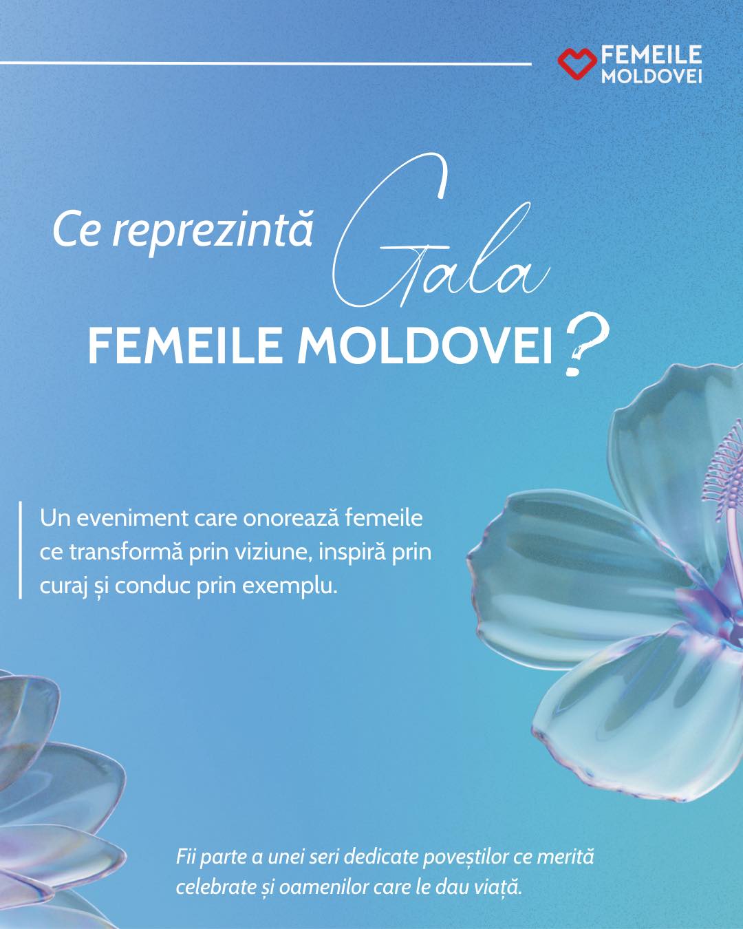 Gala „Femeile Moldovei” reprezintă un moment de referință pentru comunitatea noastră, dedicat recunoașterii femeilor care inspiră, inovează și contribuie activ la dezvoltarea socială, economică și culturală a Republicii Moldova și a diasporei. Este un spațiu în care sunt puse în lumină povești autentice, realizări semnificative și exemple de leadership feminin care merită valorizate. 🌸
Ediția din 2025 are o importanță specială. Aceasta marchează principalele rezultate ale Alianței „Femeile Moldovei” din ultimul an, cel al consolidării comunității, al extinderii parteneriatelor internaționale și al implicării active a femeilor din întreaga țară. Totodată, această ediție reflectă și încheierea programului pilot „Femeile Moldovei Revin Acasă”, implementat cu sprijinul Agenției de Cooperare Internațională a Germaniei (GIZ). Programul a reunit femei din Moldova și din diaspora, facilitând reconectarea cu comunitățile lor, dezvoltarea inițiativelor locale și sprijinirea proceselor de reintegrare. 🙌🏻
Gala rămâne astfel o platformă importantă de recunoaștere și vizibilitate, în care sunt evidențiate contribuțiile femeilor care transformă domenii, inspiră generații și contribuie la construirea unei societăți mai solidare și mai prospere. 💕