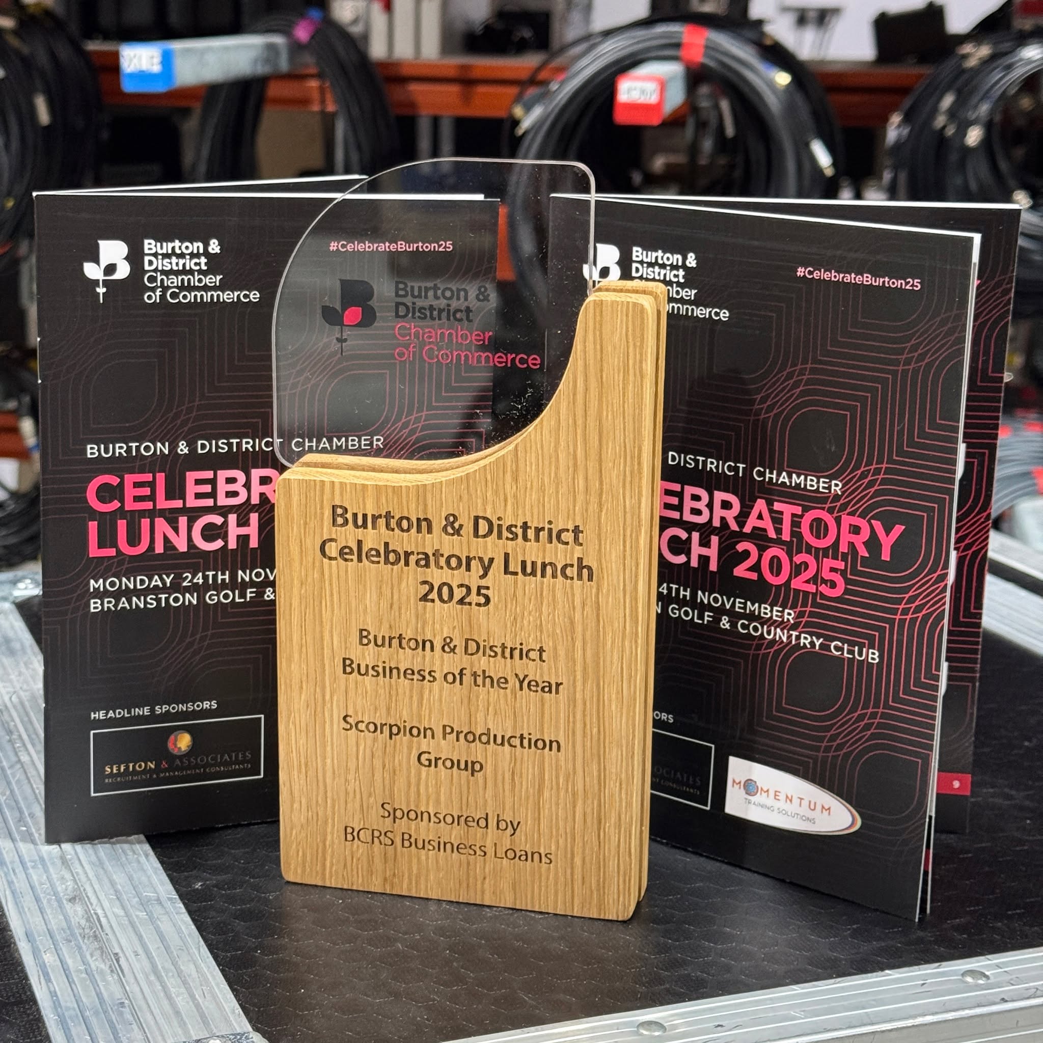 We’re absolutely over the moon to share that Scorpion Production Group has been named Business of the Year at the 2025 Burton & District Chamber of Commerce Celebratory Lunch.
Huge thanks to our incredible team, our clients and partners, and congratulations to all the other winners and shortlisted businesses.
#BusinessOfTheYear #ScorpionProductionGroup #BurtonBusiness #BurtonChamber #AwardWinning #TeamWork ##BusinessOfTheYear #ScorpionProductionGroup #BurtonBusiness #BurtonChamber #AwardWinning