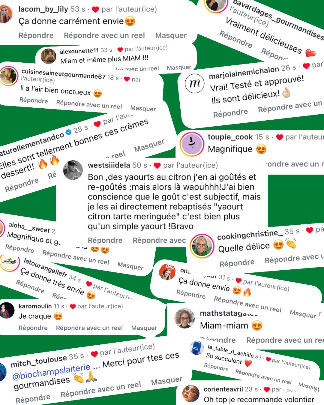 Vos avis nous donnent le sourire chaque jour 😄💚
Merci de partager votre expérience Biochamps. Continuez, on adore vous lire !
#biochamps #laiterie #avisclient #bio #ariegepyrenees