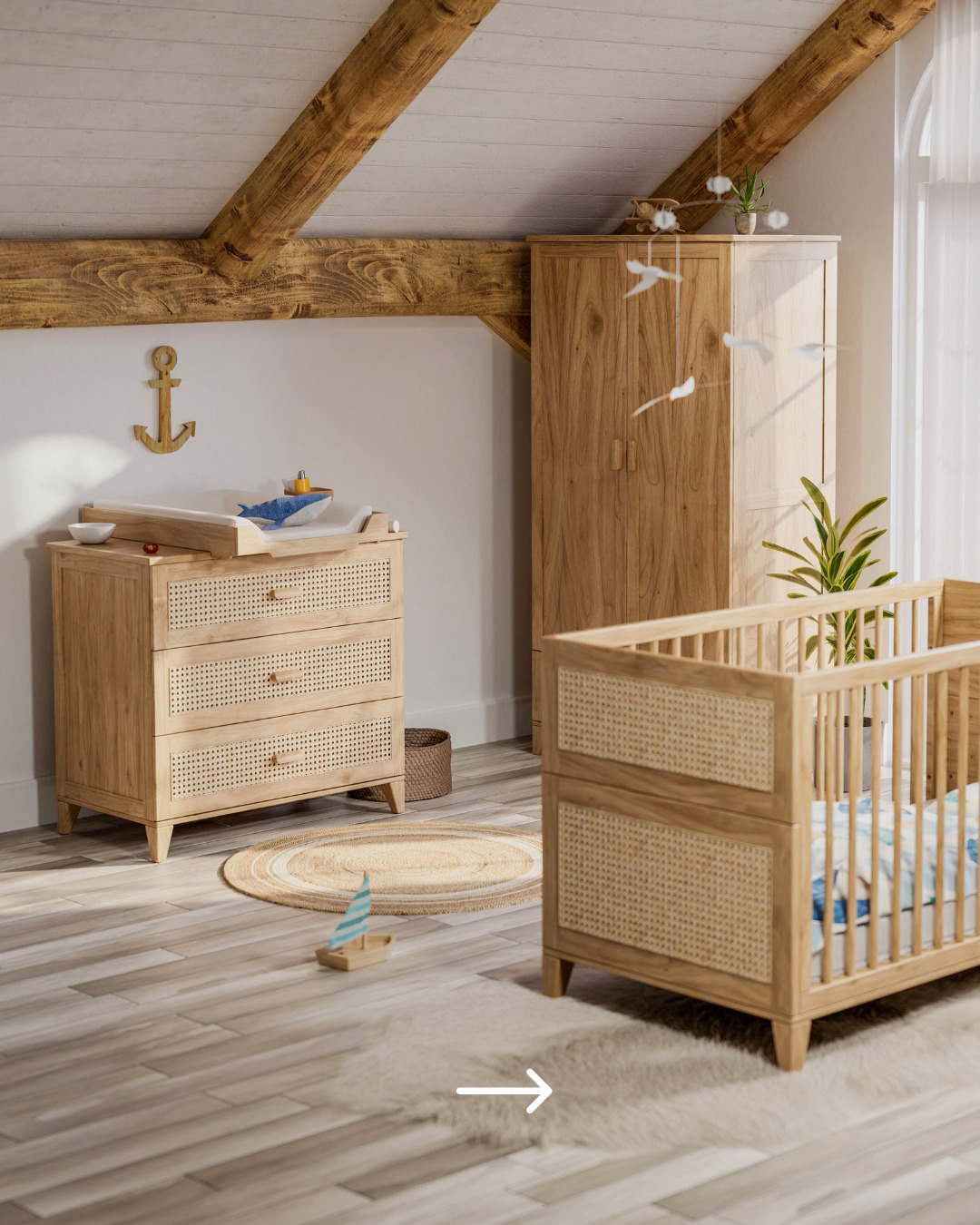 Chambre Nami Bois, un design simple, vrai, qui traverse le temps.
La chambre Nami Bois mise sur l’authenticité :
- Bois véritable
- Feuilles de bois réelles plaquées sur les panneaux MDF
- Cannage en rotin naturel
Pas d’imitation, juste des matières naturelles, durables, et un style qui apporte calme et chaleur à l’espace de bébé 🌿
👉 À partir de 1 274 €
#chambrebebe #decobebe #theobebe #namibois #chambrebois #rotinnaturel #boisveritable #universbebe #inspirationdeco #mobilierbebe #designfrancais