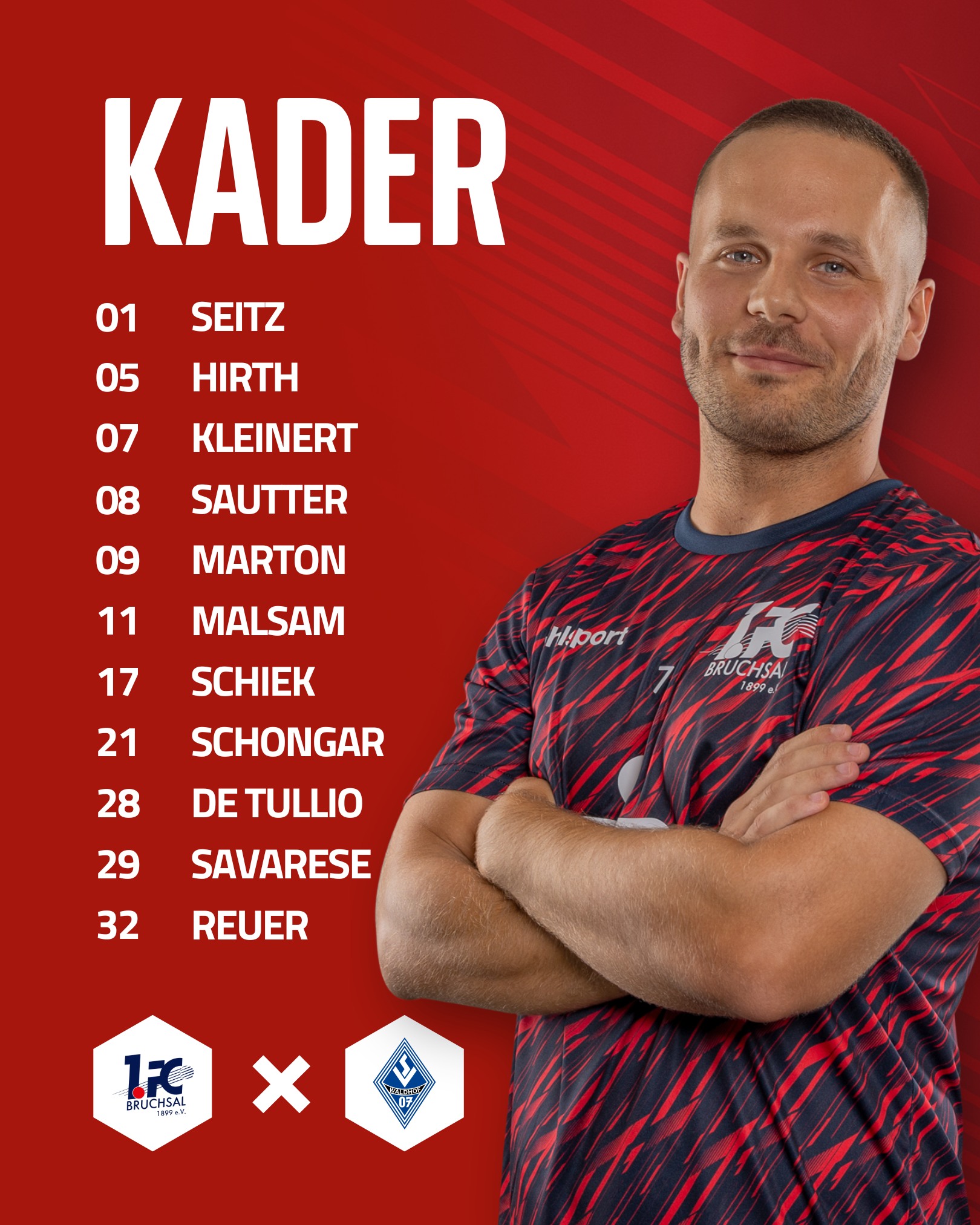 Unsere Aufstellung heute 🫵