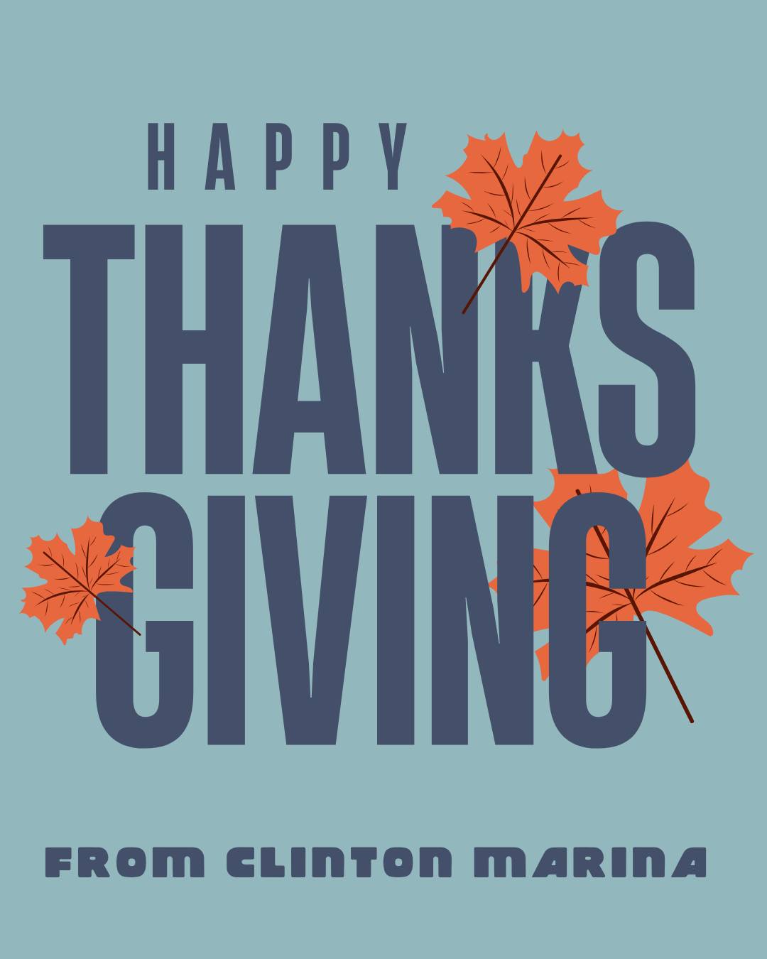 Happy Thanksgiving from all of us at Clinton Marina! 🦃🍂
We’re grateful for our amazing slipholders, staff, and lake-loving community who make this place feel like home.
Wishing you good food, warm company, and a relaxing day, we’ll see you back at the lake soon!