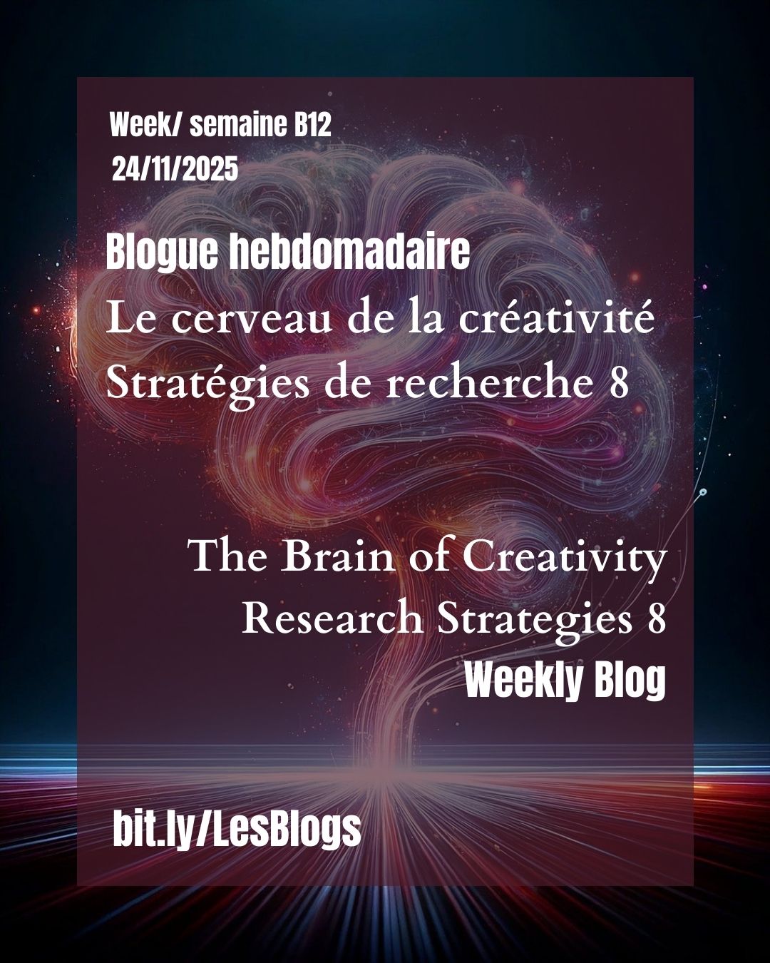 The blog is out! The anatomy of a novel, week B’s project. Discover the writing process; follow the progress as I research, develop edit and translate a series of essays about the Brain of Creativity. Read the next excerpt from Obsession, the first Elfian chronicle from the Guardian-Child Series…
Find out what Loudna discovers in Améthyste’s diary.
https://www.abalabee.com/post/research-les-recherches-8
bit.ly/LesBlogs
Le blog est là! L’anatomie d’un roman, le projet de la semaine B. Découvrez le processus d’écriture, suivez mes progrès pour l’écriture d’une série d’essais sur le cerveau de la créativité : les recherches, la planification, les corrections et la traduction. Lisez un extrait du prologue exclusif de la version anglaise de la première chronique elfiane de l’Enfant-Gardien 4, Obsession, une science fantasy de la série de l’Enfant-Gardien.
Découvrez ce que Loudna apprendra dans le journal personnel d’Améthyste.
Join the Ancilian Tribe/ Adhérez à la tribu anciliane : bit.ly/ABALABEE
Read French Edition/ Lisez la série en français: bit.ly/Enfant-Gardien
Tell your story /Racontez votre histoire (30 min free): bit.ly/creativmentor
#abalabee #ancilians #sciencefantasy #fictionblogs #blogfiction #quantumfiction #fictionquantique