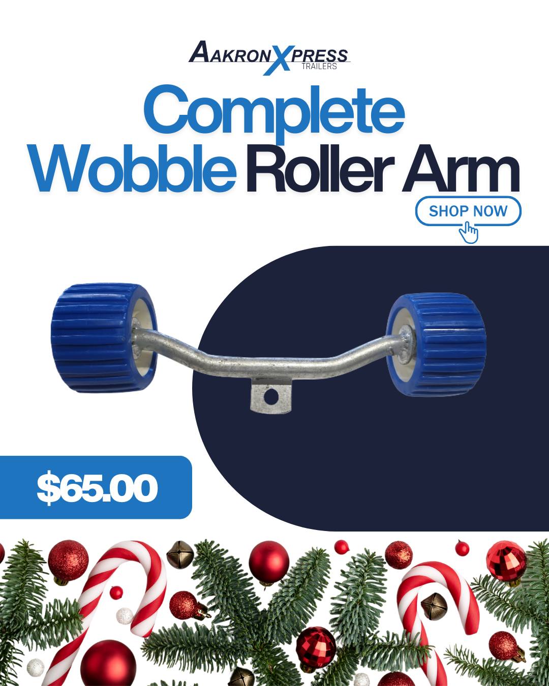 Give your trailer the smooth support it deserves this Christmas with a Complete Wobble Roller Arm. Great for even hull support and easy loading on those busy summer launch days.
www.aakronxpress.co.nz/shop
#BoatTrailersNZ #TrailerRollers #BoatingLifeNZ #MarinePartsNZ #HolidayBoating #NZBoaties