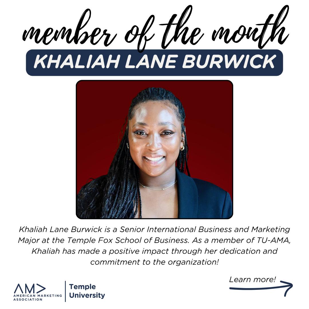 Say hello to our Member of the Month! 👋
We’re excited to spotlight a member of our community. Get to know Khaliah and help us celebrate her!