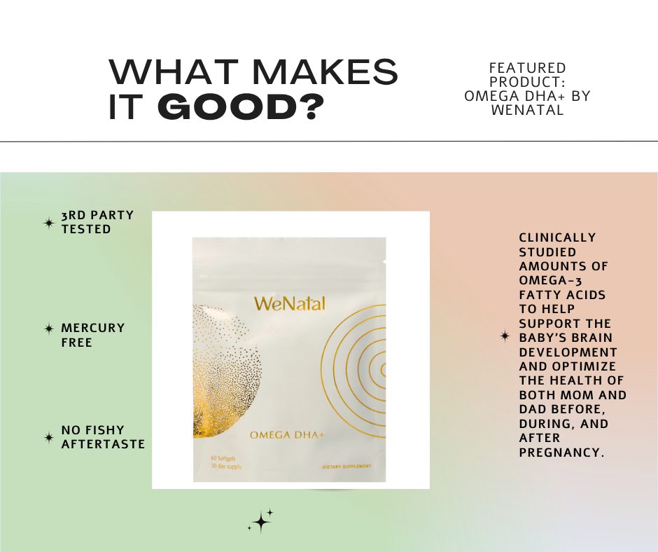 DAY 4: WeNatal Omega DHA+ is 25% OFF! 👶
Clean, mercury-free, and NO fishy aftertaste! Support healthy brain development for baby and optimize the health of both parents. 🧠
Our sale is almost over! Only today and tomorrow left!
Shop now ➡️Comment or like this post.
🌱
