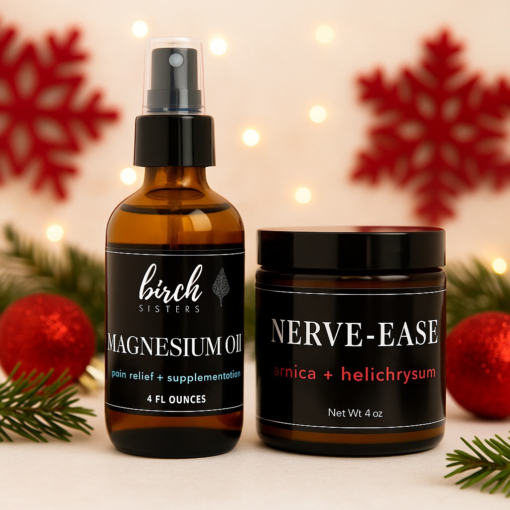 Give the gift of comfort this year by shopping our wellness line! Whether you're looking for relief from muscle pain, nerve pain, or even help finding restful sleep, we've got you covered!
www.birchsisters.com/healing #wellness #WellnessGift #wellnessgifts #shopsmall #ChristmasShopping #christmasshopping #uniquegifts