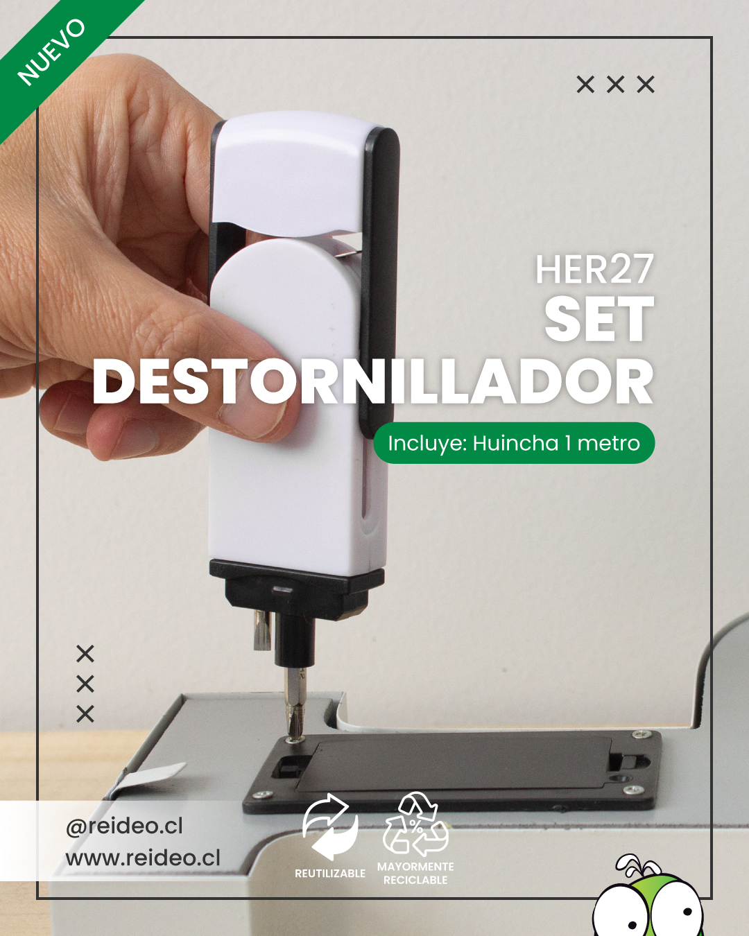 "SET DESTORNILLADOR. REGALO ÚTIL= MARCA RECORDAD" 🪛👷✅
👉Cuerpo imantado
👉Incluye 2 puntas mas cinta metrica
👉 Medidas: 9 x 3,8 x 1,4 cm.
En nuestra web podrán encontrar catálogos con la temática más importante del rubro promocional. WWW.REIDEO.CL 👈
📱+56947547994
🌐 ventas@reideo.cl
✉️ ventas2@reideowebler.com
#destornillador #merchandisingchile #merchandisingempresarial #regalospublicitarioschile #regalospublicitarios #empresas #santiago #chile #conlogo #regalo #lapicespersonalizados #lapicesconlogo #lapicespublicitarios #reutilizable #freebpa