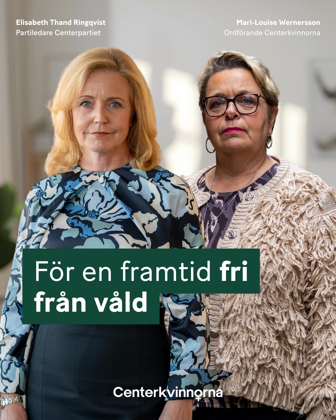 Centerpartiet och Centerkvinnorna tror på en framtid fri från våld. En framtid där kvinnor kan leva sina liv utan rädsla.
Mäns våld mot kvinnor är ett av Sveriges största frihetsproblem. Vi kräver att regeringen agerar med mod och kraft för att öka tryggheten.
Vi vill se:
🍀 Statlig finansiering till lämnaprogrammet
🍀 Säkerställ rätten till skydd i hela landet – postnumret ska inte vara avgörande för trygghet.
🍀 Snabbare tillstånd och tydligare regler för skyddade boenden
🍀 Öka stödet till förebyggande arbete och stöd till unga
Orange Day påminner oss om att våldet inte är oundvikligt. Det går att stoppa. Vårt arbete för kvinnors rätt till liv, frihet och trygghet fortsätter varje dag, året runt.