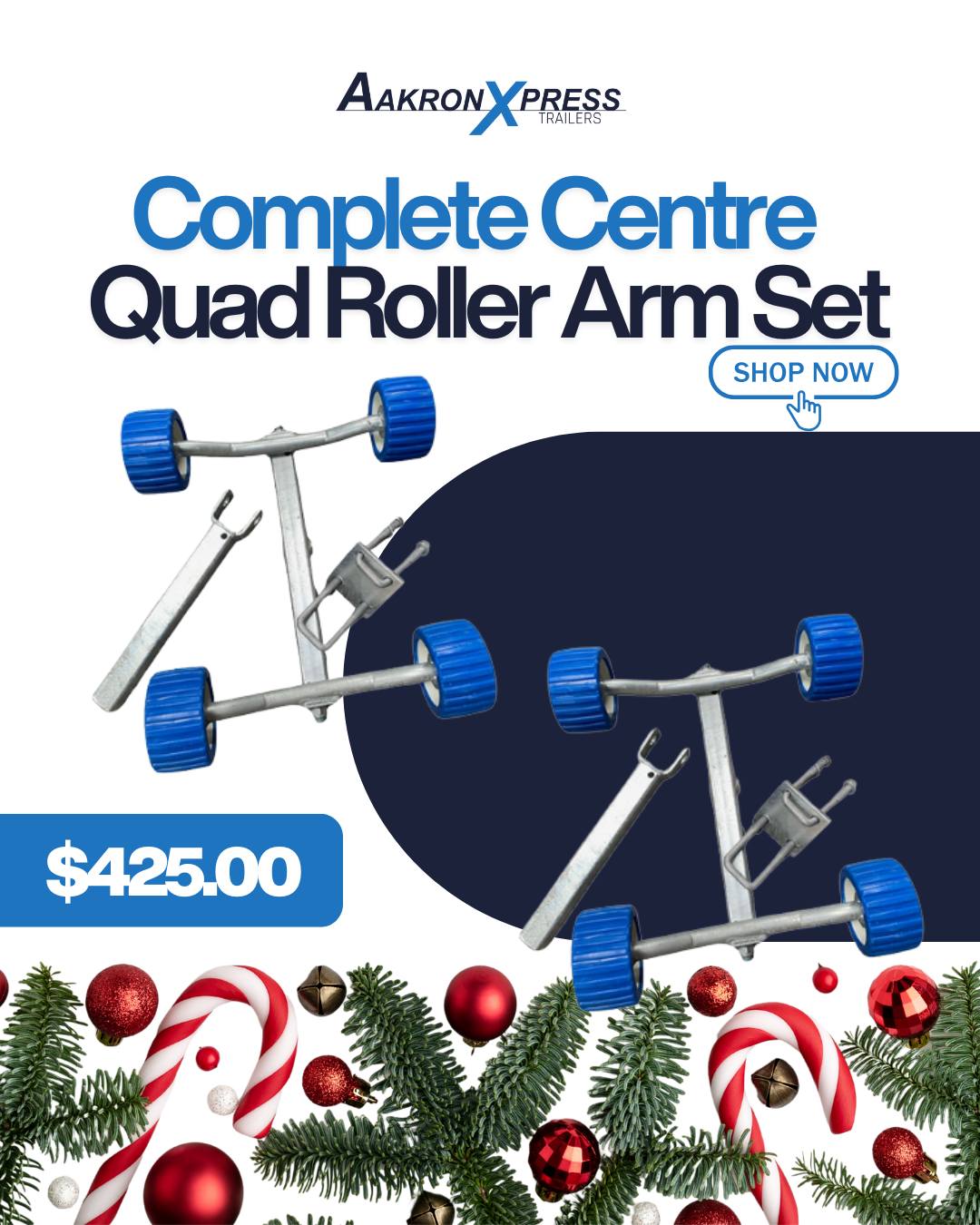 Roll into the festive season with our high-performance Centre Quad Roller Set. Strong, smooth, and built for effortless loading, ideal for summer missions on the water.
www.aakronxpress.co.nz/shop
#TrailerRollersNZ #BoatingNZ #MarineUpgrades #BoatTrailers #SummerBoatingNZ #KiwiFishing