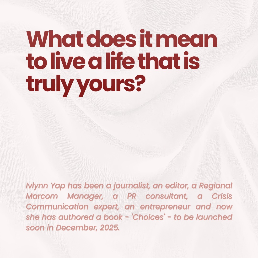 From author Ivlynn Yap comes a glimpse into the stories that shaped her journey.
Here's a sneak peek and glimpses of her thoughts in her book Choices.
Pre-order booking of hardcopies will open starting 1 December 2025.