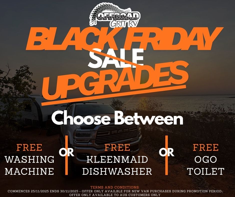 🖤 BLACK FRIDAY… BUT NOT A SALE 🤔
Look, everyone else is out here slashing prices like they’re in a budget comedy movie.
Meanwhile, we’re over here thinking, "why would we discount something we actually built properly"
So this year we’re doing Black Friday Upgrades... because we don’t do cheap, we do better.
Buy a van and choose one of these freebies:
🧺 A washing machine (because red dirt isn’t a fashion statement)
🍽 A Kleenmaid dishwasher (so you can stop arguing about whose turn it is)
🚽 An OGO composting toilet (for those who like nature… but not that much)
Because a Black Friday sale is basic…
But a Black Friday upgrade? Now that’s how you tow into the weekend!
#OffroadGritRV #BlackFridayUpgrade #NotAnotherSale #CaravanLife #AussieCaravans #OffroadCaravan #CaravanUpgrades #TravelAustralia #VanLifeAustralia #ExploreMore #GritDeals #NoGimmicksJustGrit #blackfridaydeals #blackfridaysales