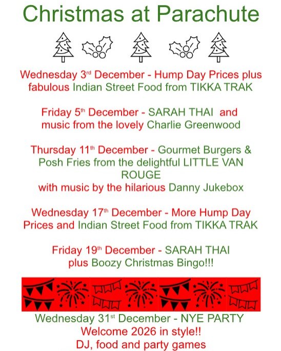 Want to plan ahead for December? Well here is what is coming up throughout the entirety of December !! Have a look through and make sure to mark them in your calendars, We hope to see you soon