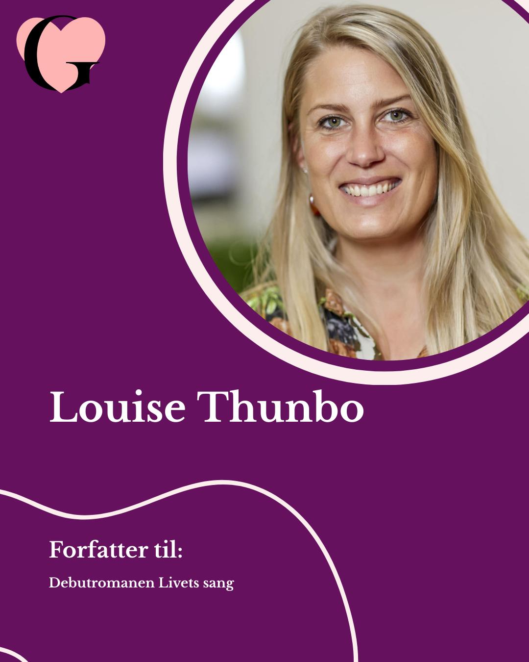 Louise Thunbo (f. 1981) arbejder til dagligt som klinisk diætist og mind-fulnessinstruktør. Hun bor på Amager, hvor sommerhalvåret tilbringes tæt på naturen i kolonihaven.
@louisethunbo elsker at rejse ud i verden med sin familie, udforske smage fra alle verdenshjørner og lade sig inspirere af historiens vingesus, der giver næring til hendes egne fortællinger.
Livets sang er Louises debutroman og første bind i en trilogi.
