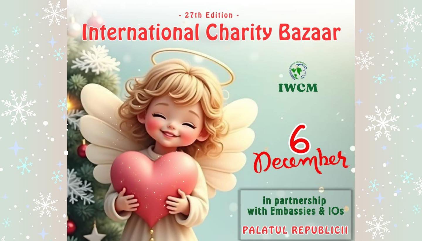 Vă invităm cu drag la International Charity Bazaar – ediția a 27-a, un eveniment care aduce împreună generozitatea, solidaritatea și spiritul internațional al comunității noastre.
Suntem onorați să fim parteneri ai IWCM la acest eveniment de referință, care va avea loc pe 6 decembrie, la Palatul Republicii. Aici, ambasade, organizații internaționale și mii de vizitatori se reunesc pentru a susține femeile, copiii și familiile aflate în situații vulnerabile din Republica Moldova.
Veți descoperi standuri cu tradiții din întreaga lume, cadouri autentice, bunătăți culinare, activități pentru copii, o atmosferă magică de iarnă și o tombolă cu premii oferite de parteneri.
Fiecare bilet, fiecare achiziție și fiecare gest de sprijin se transformă în proiecte reale pentru comunități reale.
Vă îndemnăm să participați, să invitați familia și prietenii și să deveniți parte dintr-un act global de bunătate.
📅 6 decembrie | 10:00–18:00
📍 Palatul Republicii, Chișinău
🎟 Bilet: 50 lei (copiii – gratuit): https://iticket.md/en/event/international-charity-bazaar-2025
Împreună putem aduce lumină acolo unde este cel mai mare nevoie.
#FemeileMoldovei #ICB2025 #IWCM #CharityBazaar #GivingBack #Solidaritate #TogetherForGood