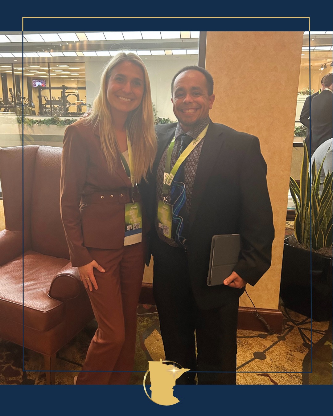 Networking, learning, and leading — Chris and Abby showing how it’s done! 📚💼