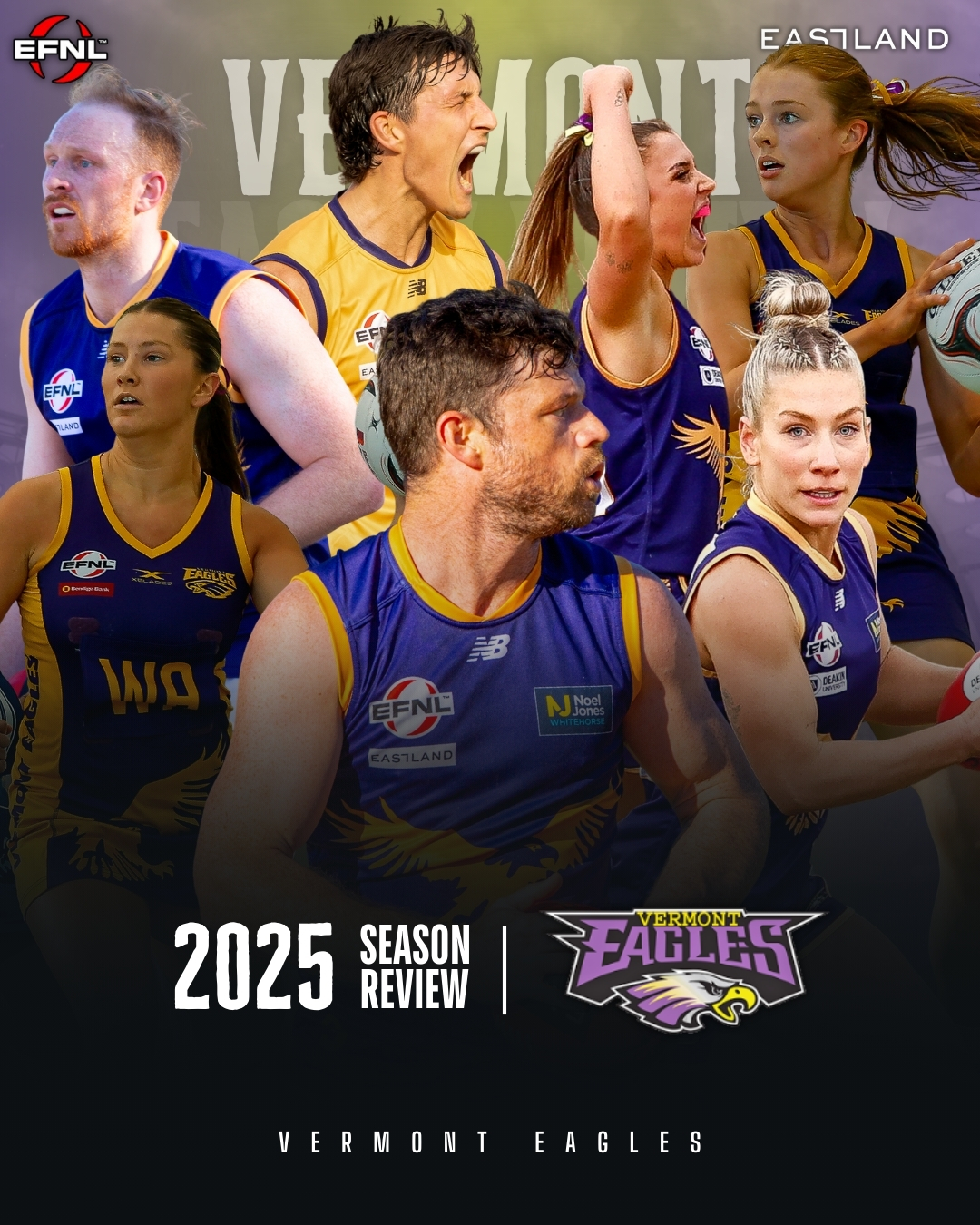 @eastland 2025 Season Review | @vermonteagles
Vermont's Senior Women's development side and multiple netball teams found premiership glory in season 2025.
Read the full article at EFNL.org.au.
📸: @fieldofviewphotography