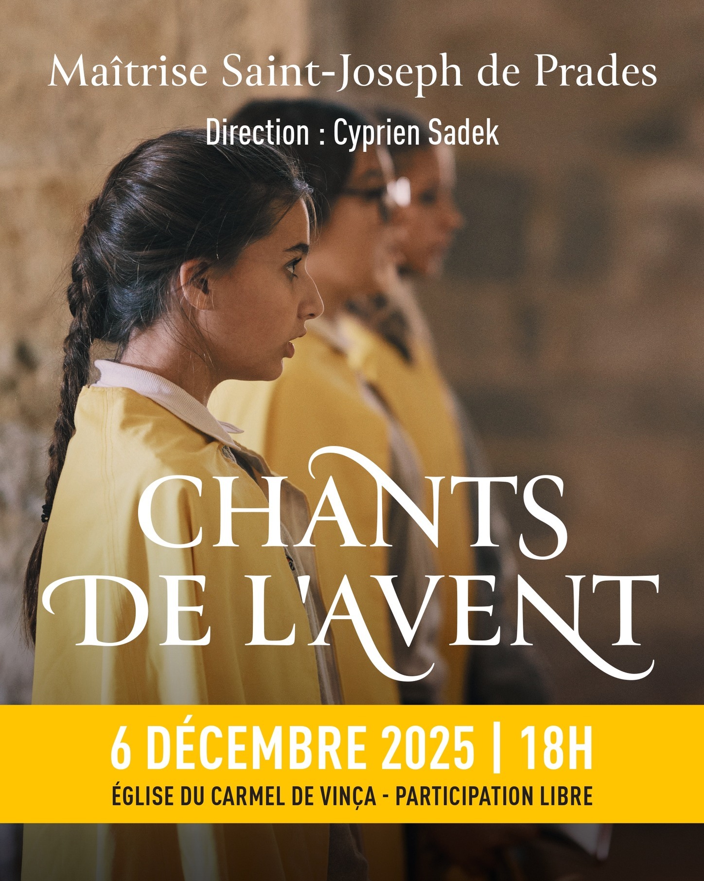 On vous retrouve samedi 6 décembre pour un concert intime autour des chants de l'Avent, à la chapelle du Carmel de Vinça !
@puericantoresfrance @carmeldevinca @conflentcanigo @tourisme_conflent_canigo