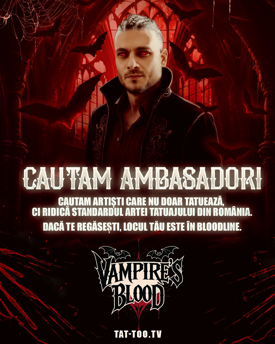 🔥 CĂUTĂM AMBASADORI VAMPIRE’S BLOOD! 🔥
Artiști care nu doar tatuează, ci ridică standardele artei tatuajului din România. Dacă te regăsești, locul tău este în Bloodline. 🩸
Ce îți oferim:
✔ Discount exclusiv la toată gama Vampire’s Blood — al 2-lea cel mai bun preț din piață
✔ Posibilitatea de revânzare în studio, cu profit garantat — devii reprezentant oficial în zona ta
✔ Promovare pe tat-too.tv — apariții în emisiuni & mențiuni dedicate
✔ Prioritate la stocuri și acces la lansări limitate
✔ Șansa de a găzdui InkedUp Meetup în orașul tău
✔ Badge oficial „Vampire’s Blood Ambassador” 🧬
Cine căutăm?
Artiști profesioniști, studio owners, oameni care pun pasiune, disciplină și respect în fiecare lucrare. Dacă ai comunitate, viziune și vrei să reprezinți un brand premium — acesta e momentul tău.
🔻 Vrei să intri în Bloodline 🩸?
Intră pe tat-too.tv → secțiunea „Devino parte din tat-too.tv”
🩸 YOUR TATTOO'S HUNGER ENDS HERE.
#VampiresBlood #TattooAftercare #TattooArtist #RomaniaTattoo #tattooTV #AmbassadorProgram #InkedUp