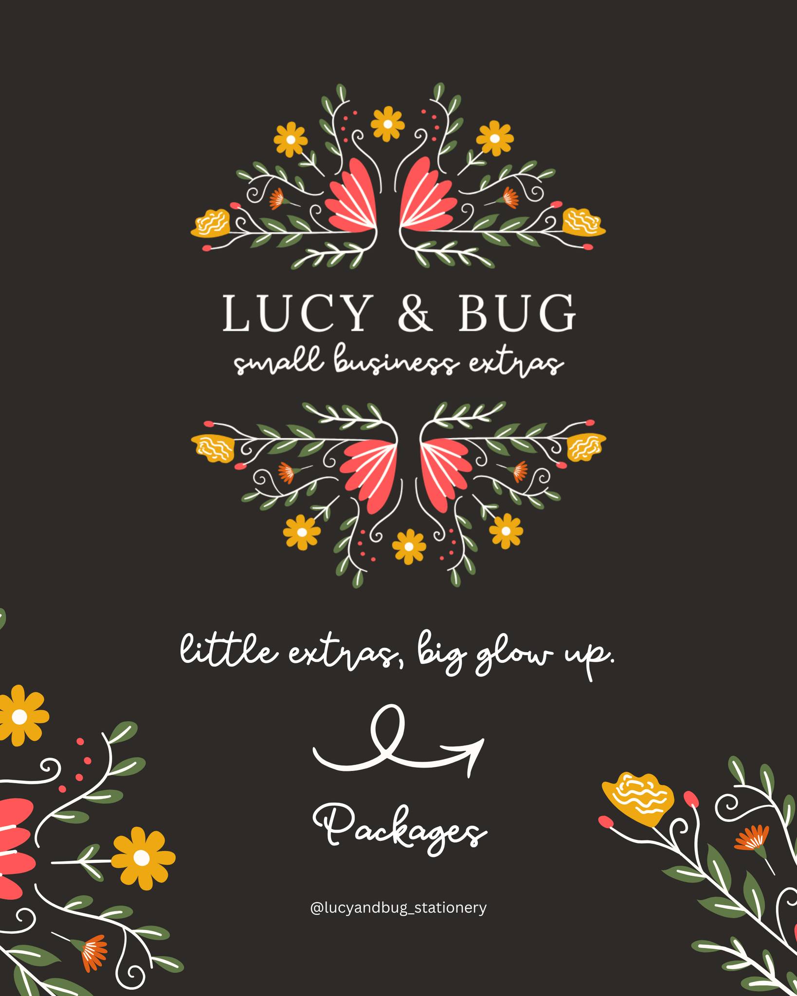 ✨ Little Glow Up Extras — just for small businesses! ✨
If you’ve been wanting to glow up your business visuals, socials and confidence online, these new packages were made especially for you. 💛
Whether you’re starting from scratch or just need a boost, each package includes a little more support as you go up, from logos and story templates to done for you posts and weekly content help.
The best part is they’re totally flexible.
If you spot a package you love but want a little extra (or need something taken out), I can tailor it to fit your business perfectly. 🌟
Alongside my wedding and business stationery, I support a few small businesses with branding and social media, and I love making difference, knowing how hard it is to keep on top of your own social media, sometimes mine is bare and everyone elses are thriving 😂.
From giving you consistent posts to tidying up your whole social profile, these little glow-ups help you build momentum, feel more confident and actually enjoy showing up online again. ✨
With the new year coming up, it’s the perfect time to refresh your branding, get organised and step into January feeling clear, consistent and ready to grow.
Want to get started? Drop me a message and I’ll help you choose your perfect glow up or just chat about what these packages involve and how it'll work 💛
#SmallBusinessGlowUp #LittleGlowUpExtras #SmallBizSupport #BrandingForSmallBusinesses #SocialMediaHelp #ContentSupport #BusinessBranding #InstaGlowUp #SmallBizUK #BrandingDesign #BusinessStationery #WeddingAndBusinessDesign #LucyAndBug #NewYearNewBusiness #GetReadyFor2026 #SmallBusinessDesigner