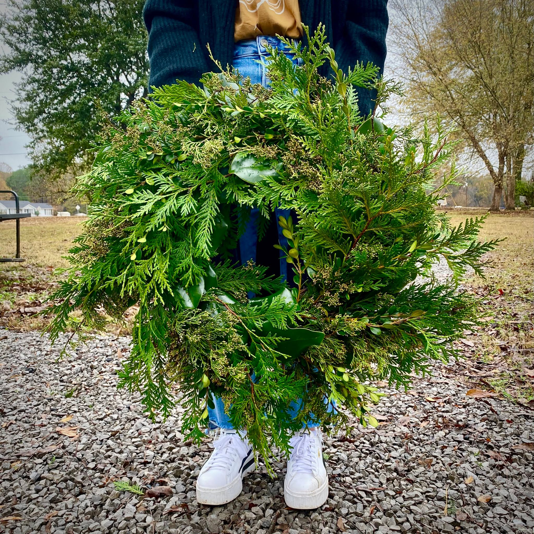 I spent the afternoon foraging for the greenery that will become some beautiful wreaths. Making wreaths is one of my most favorite things to do, and the week has finally arrived. Join me to make your own wreath THIS SATURDAY at 9 am. All ingredients provided, just bring your vision and imagination. Call a friend and reserve your place today: https://www.dustgardens.com/service-page/wreath-workshop?referral=service_list_widget