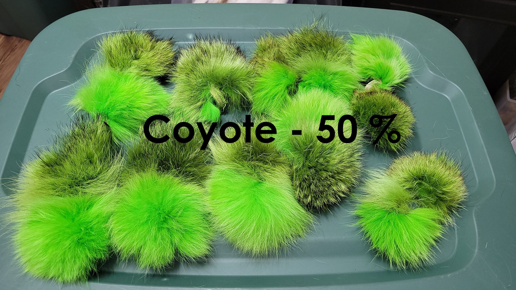 Morceaux de Coyote AAA Teint Vert Chartreuse
-50 % BLACK FRIDAY VENDREDI FOU -50%
7,99C$ Prix original 4,00C$Prix promotionnel
https://www.shedaplumes.com/category/coyote