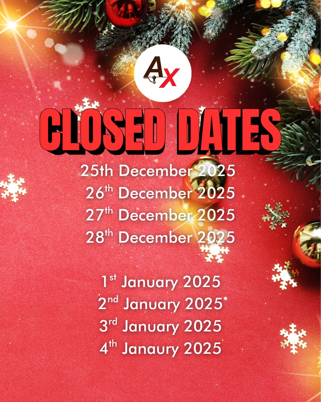 We’re open right through the Christmas–New Year period! If you need spare parts or run into any trailer issues, just give us a call 😁