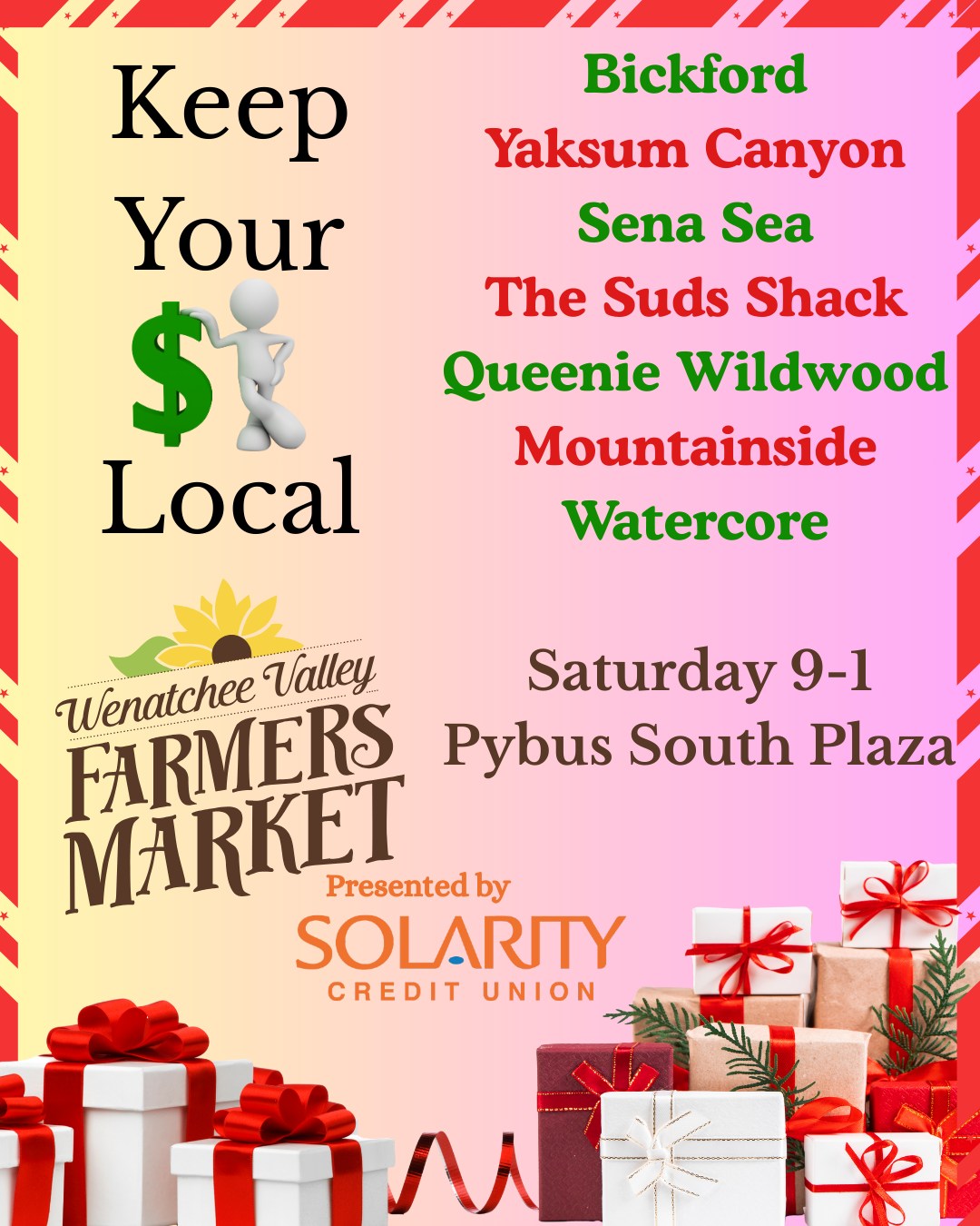 Don't give the Billionaires your hard earned money. Spend your Holiday Dollars with the local vendors you know and trust. Come see us Saturday from 9=1 in the South Plaza of @pybuspublicmarket. #FarmOn #GiftLocal #Marketlife with Solarity
