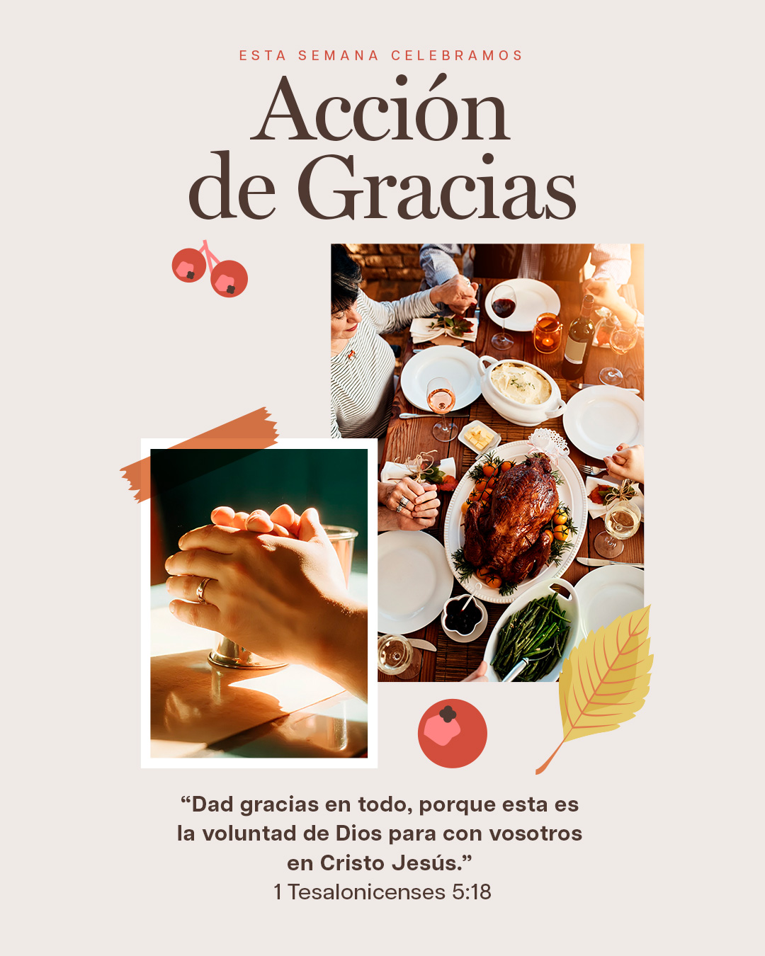 “Dad gracias en todo, porque esta es la voluntad de Dios para con vosotros en Cristo Jesús.” — 1 Tesalonicenses 5:18
Celebramos un día especial para recordar lo que nunca debemos olvidar: la gratitud a Dios. Que el Día de Acción de Gracias sea un momento para detenernos, mirar a nuestro alrededor y reconocer que cada bendición proviene de Él.
Le pedimos a Dios que llene tu mesa de paz, tu hogar de amor y tu corazón de fe.
🙏✨ ¡Feliz Thanksgiving a toda nuestra comunidad! Que disfruten un hermoso tiempo en familia.
#Thanksgiving #AcciónDeGracias #GratitudADios #Fe #Familia #Bendición #DiosEsBueno #ComunidadCristiana