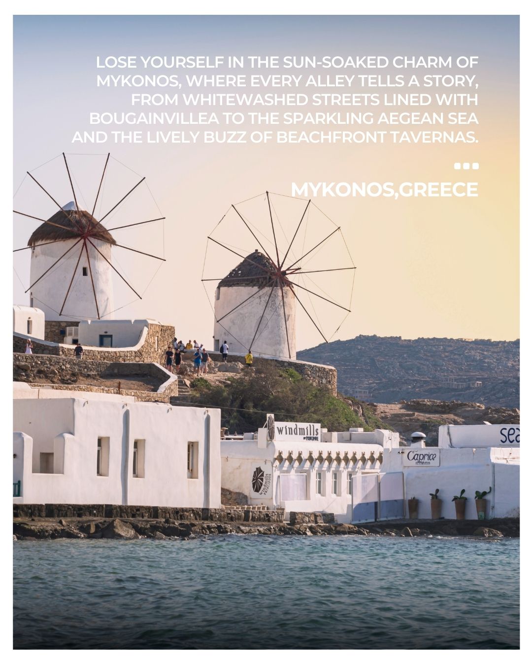 There’s something truly magical about Mykonos, the sun on your skin, the sparkling Aegean Sea, the charming streets lined with whitewashed houses, and the smell of fresh local cuisine wafting from every corner. No wonder it’s one of our favourite places to lose yourself for a few days (or a few weeks!).
We can’t wait to see Anna Polyviou bring her incredible culinary energy to this beautiful island soon, it’s going to be full of flavour, laughter, and unforgettable moments. Just thinking about it makes us wish we were there already!
#Mykonos #GreekIslands #TravelInspiration #AnnaPolyviou #CulinaryAdventure #Travelglobe #LuxuryTravel #FoodLovers #TravelglobeTours