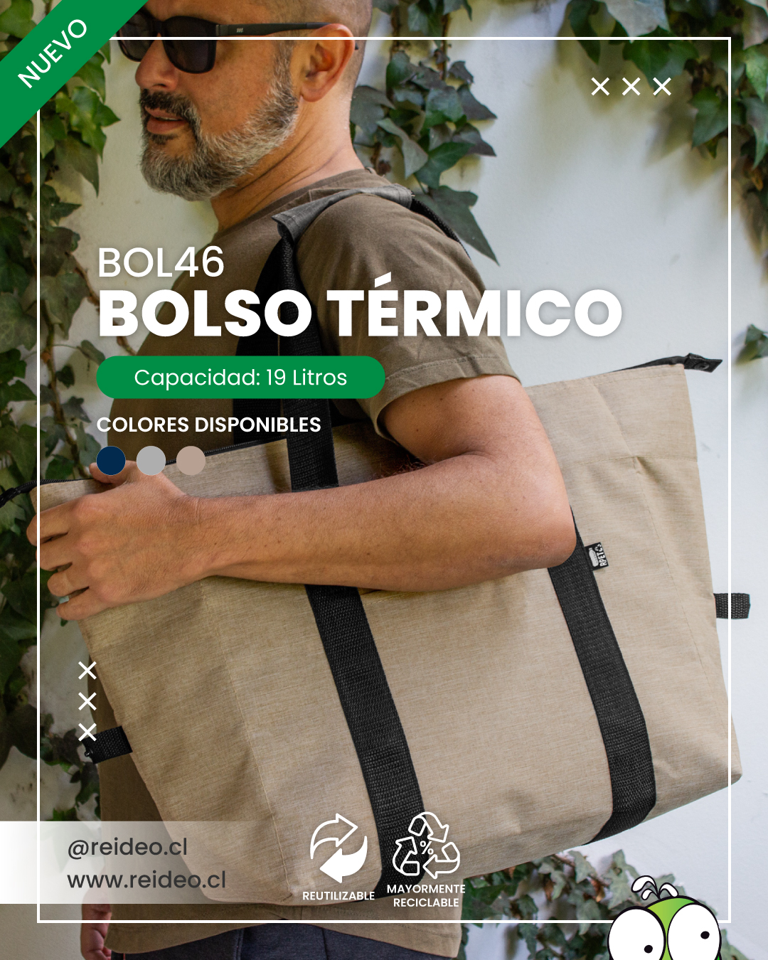 “BOLSO TERMICO, PRÁCTICO, MODERNO Y PERSONALIZADO” 🌱♻️🧺
👉Material: Poliéster 300D recubierto de RPET
👉Medidas: 37,5 x 20 x 26 cm.
👉Capacidad: 19 litros
En nuestra web podrán encontrar catálogos con la temática más importante del rubro promocional. WWW.REIDEO.CL 👈
📱+56947547994
🌐 ventas@reideo.cl
✉️ ventas2@reideowebler.com
#termico #rpet #medioambiente #merchandisingchile #merchandisingempresarial #regalospublicitarioschile #regalospublicitarios #empresas #santiago #chile #conlogo #regalo #lapicespersonalizados #lapicesconlogo #lapicespublicitarios #reutilizable #freebpa