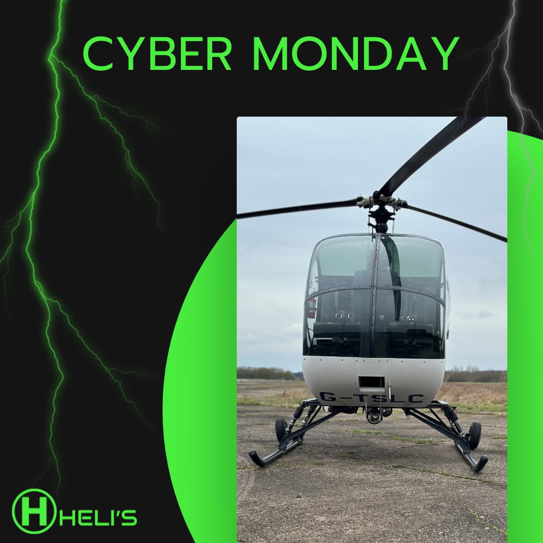 It’s Cyber Monday, and that means one thing - our Christmas Deal starts TODAY!
If you’ve ever dreamt of taking to the skies, now’s the time.
Treat yourself (or someone else) to an unforgettable helicopter experience this festive season!
#HHelis #CyberMonday #ChristmasDeals #HelicopterExperience #TatenhillAirfield