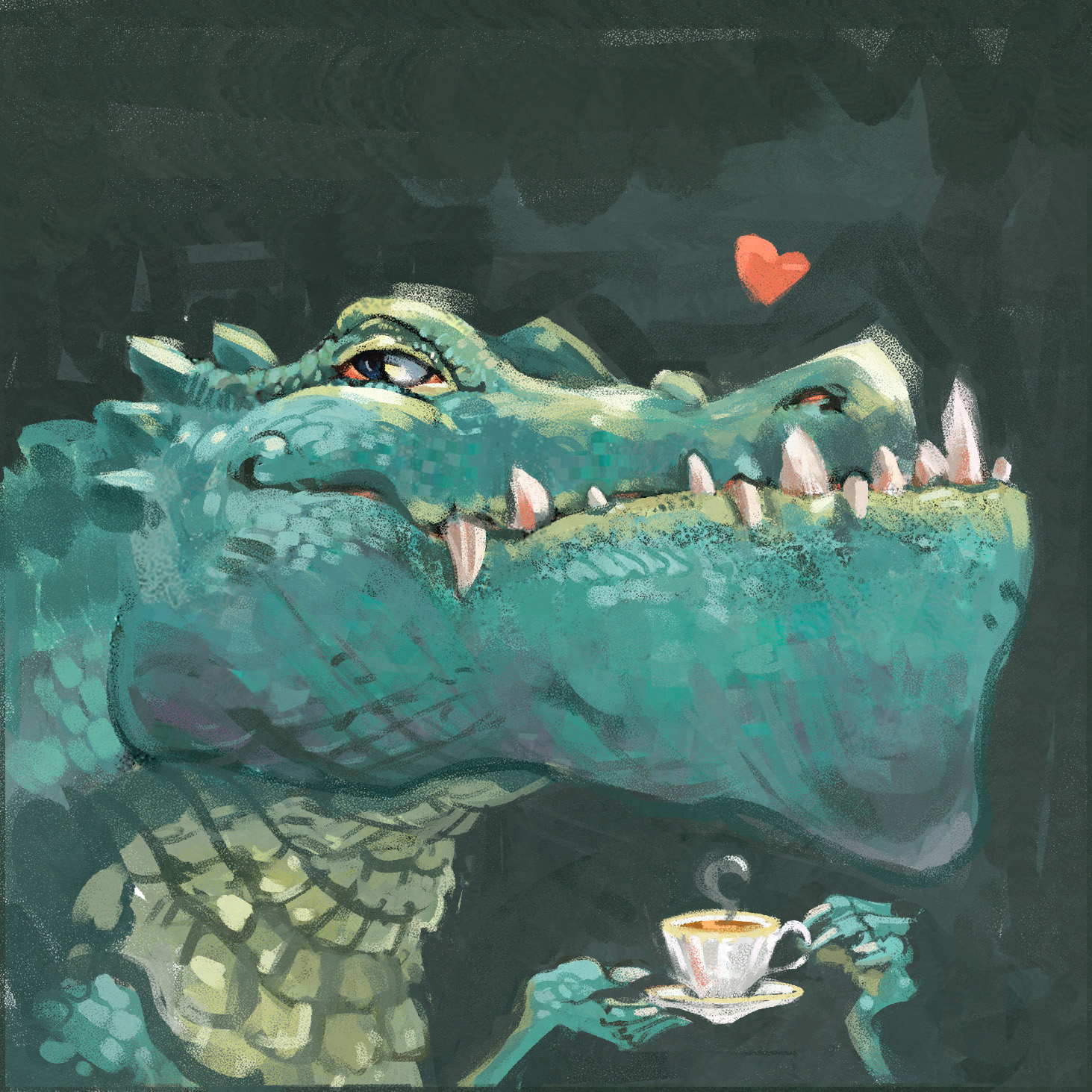 Some rendering off the back of a quick demo from our division spotlight earlier this month.
The first half of the conversation focused on how we learn by studying and drawing from references. Slide two discusses more about how we create designs from it. Some light rendering and color ideas before we had to wrap things up.
Even a gator needs a spot of tea on a cold afternoon. Students are enjoying a well-deserved break. Then it's a fast break to the finish line.