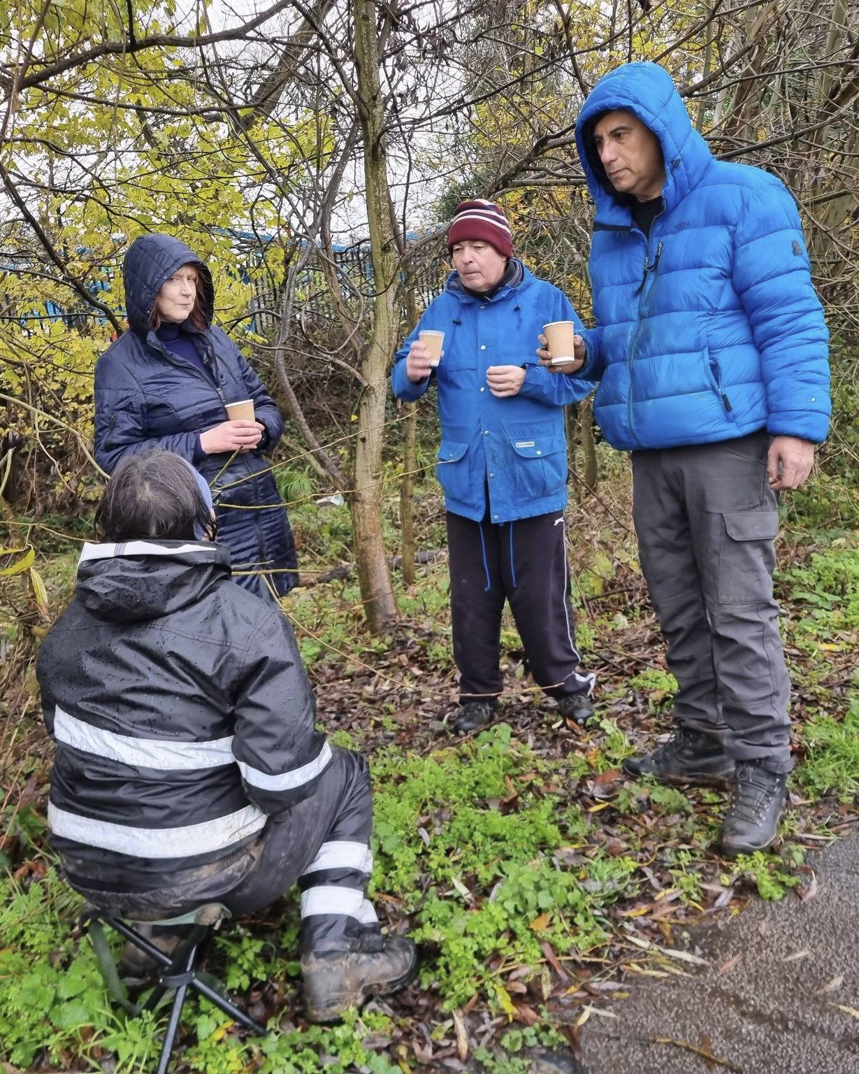Working under a grey sky this week at #KingdomForestGarden in #Stirchley, weeding, shearing, improving access, and enjoying the company at this stunning #GrowingSpace.