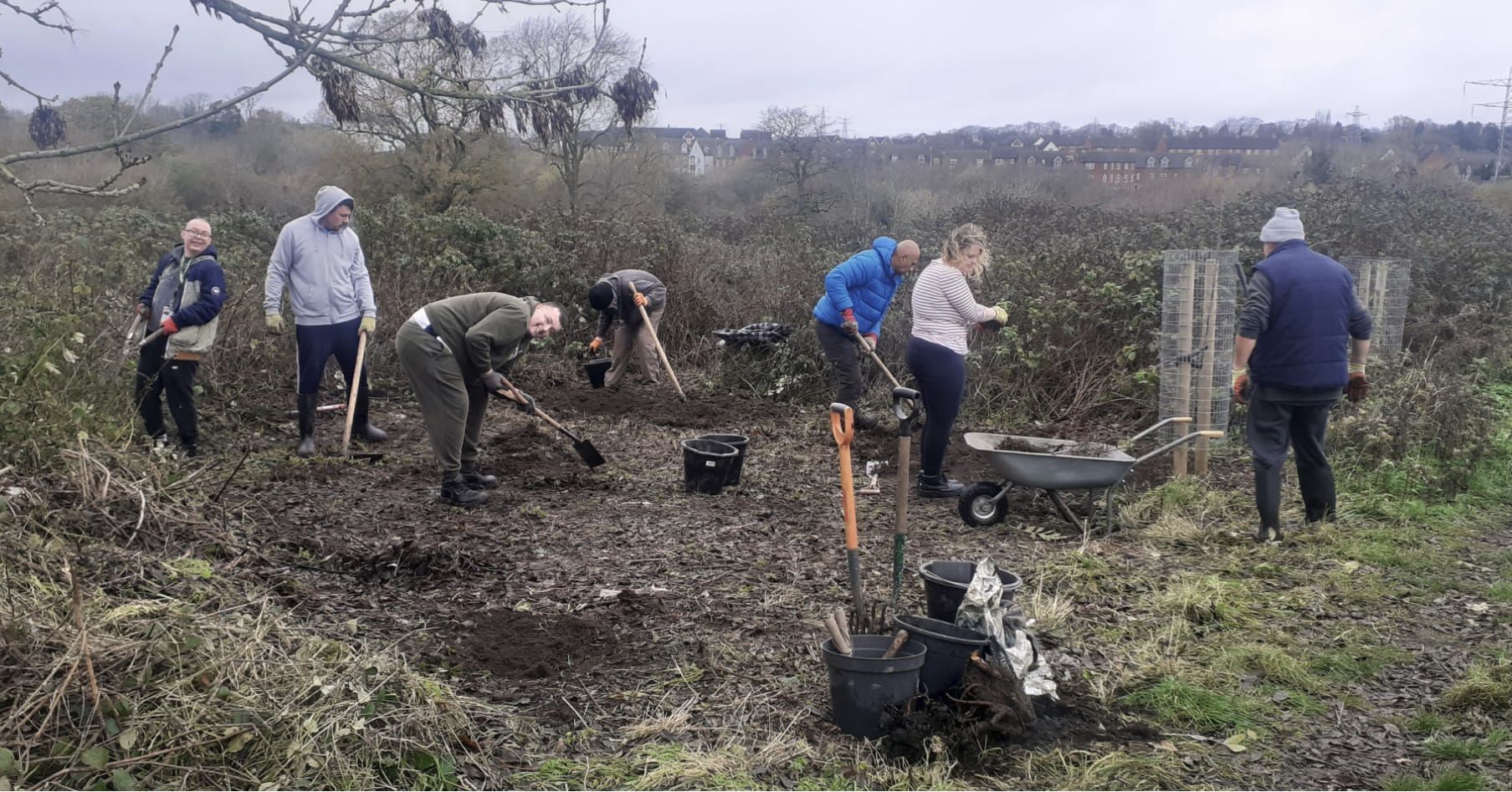 Plenty of new space for a few more trees in #DruidsHeath #TheGreen #ForestGarden this winter. Our fantastic volunteer workers have done a treemendous job!